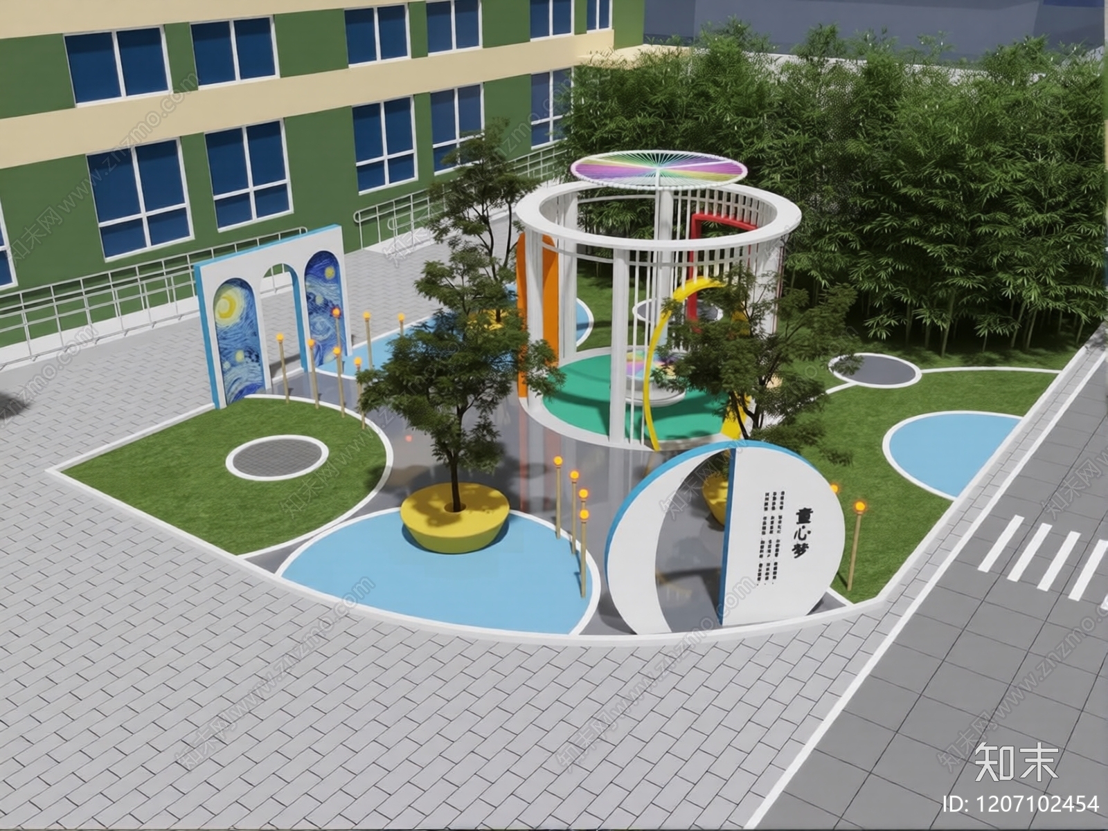 小公园3D模型下载【ID:1207102454】