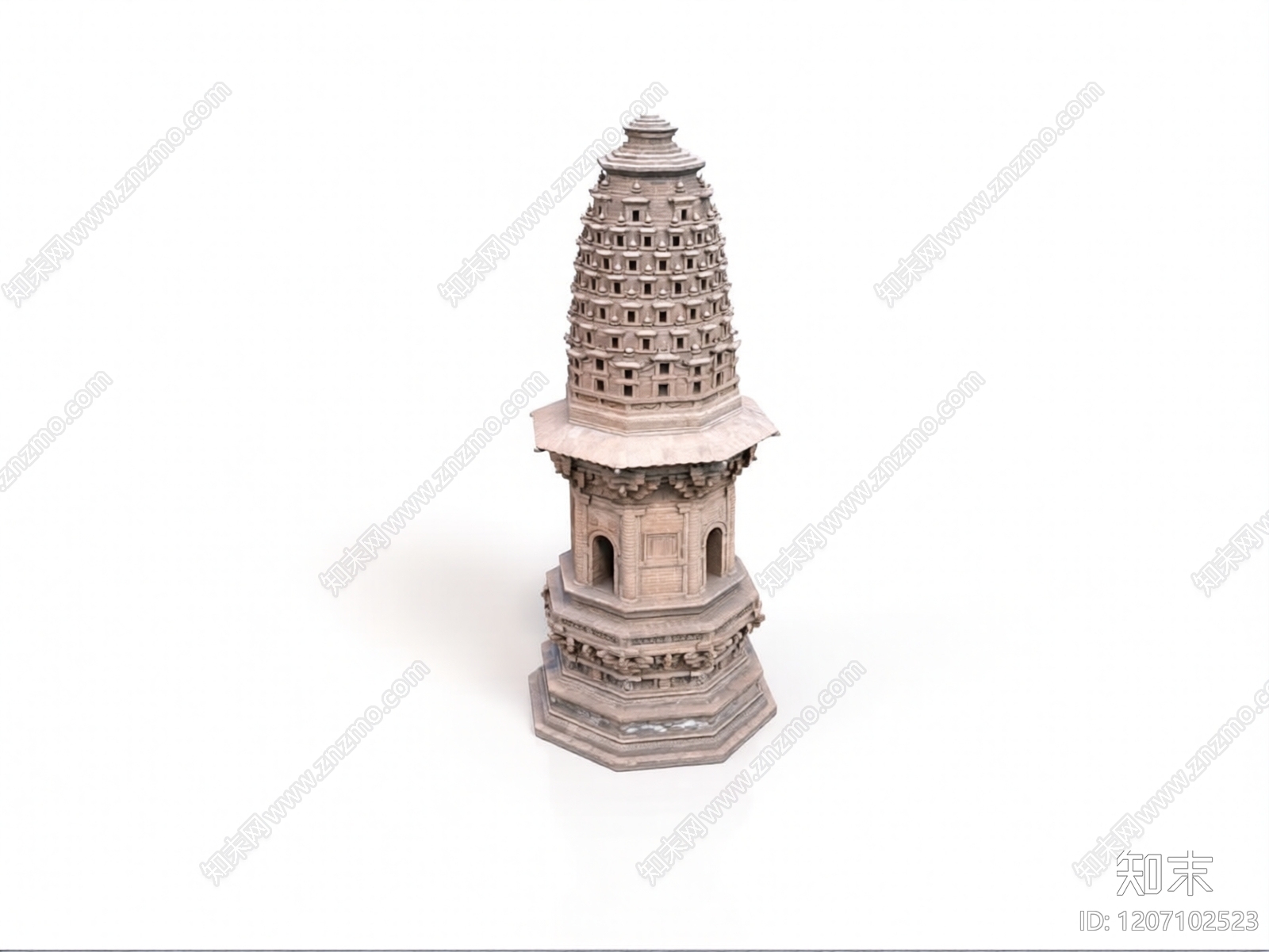 古风风格佛塔3D模型下载【ID:1207102523】