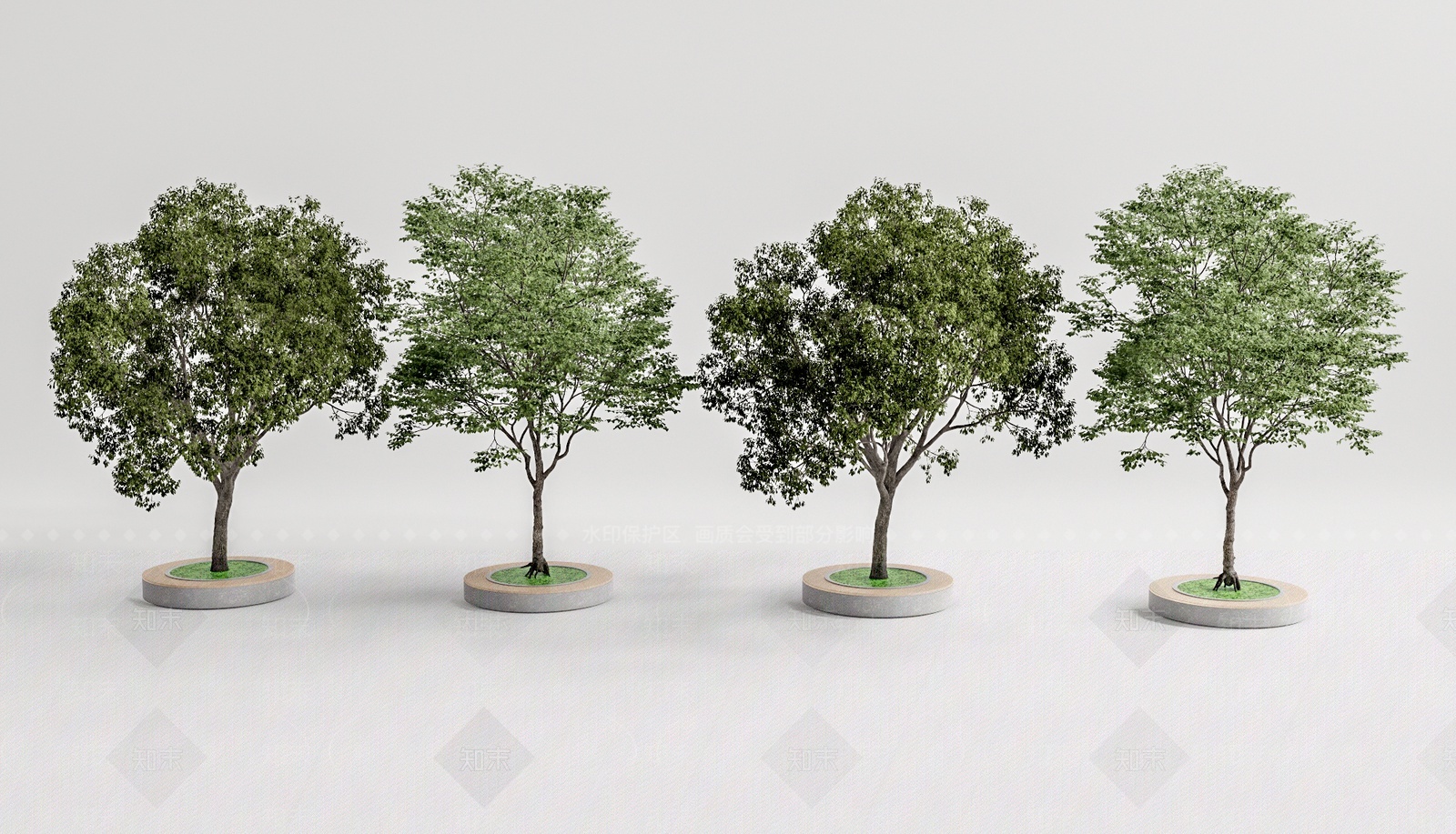 现代景观树SU模型下载【ID:1207106382】