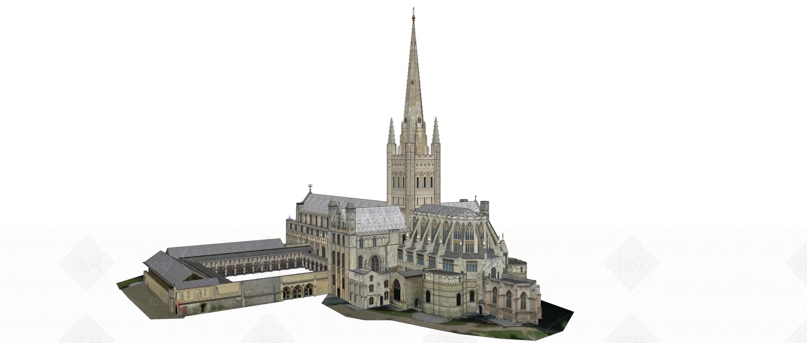 欧式古城堡教堂SU模型下载【ID:1207110744】