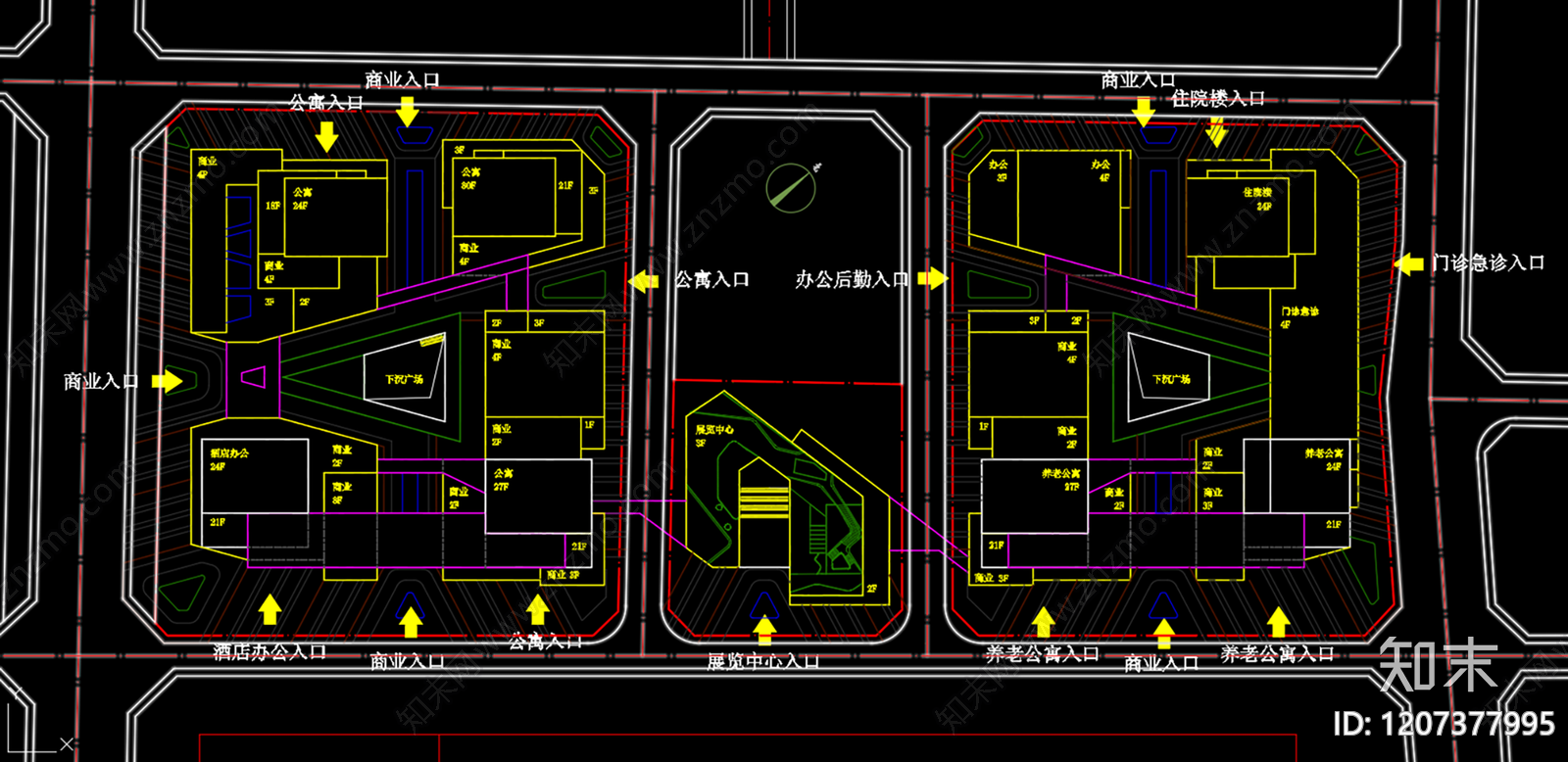 现代简约商业综合体施工图下载【ID:1207377995】