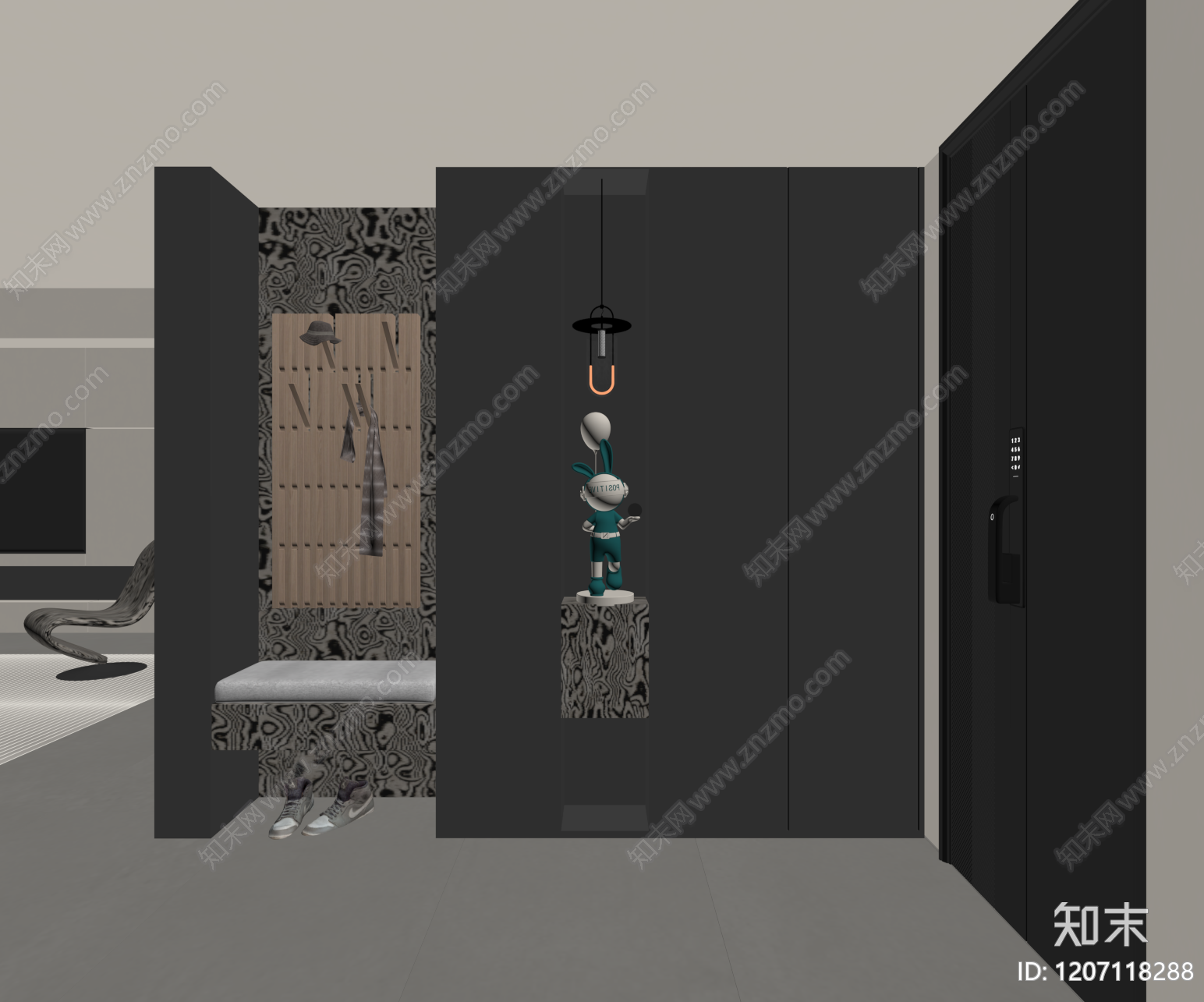 现代玄关SU模型下载【ID:1207118288】