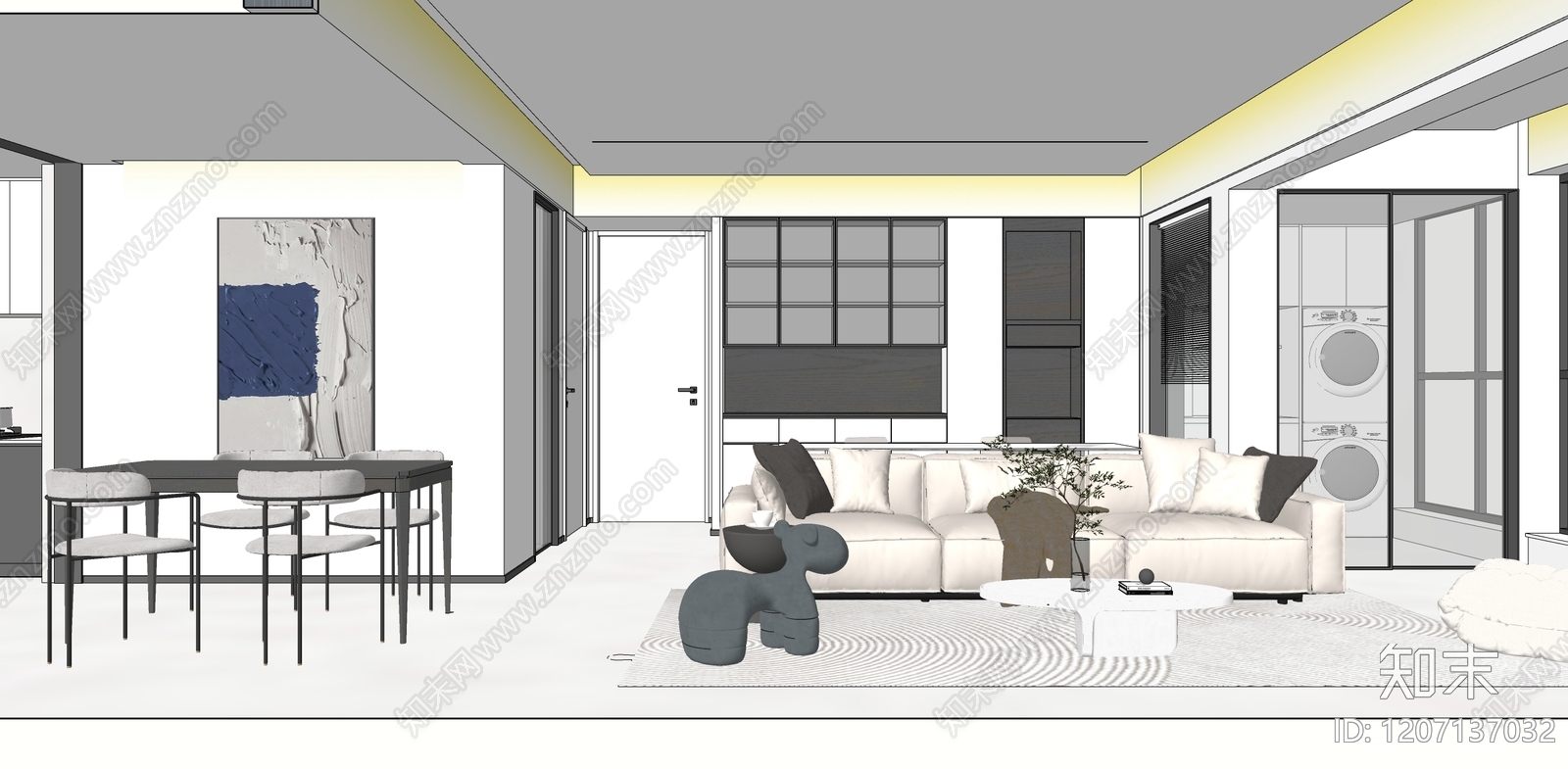 多人沙发多人沙发SU模型下载【ID:1227405487】