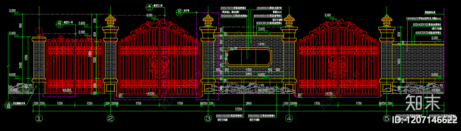 欧式入口施工图下载【ID:1207146622】