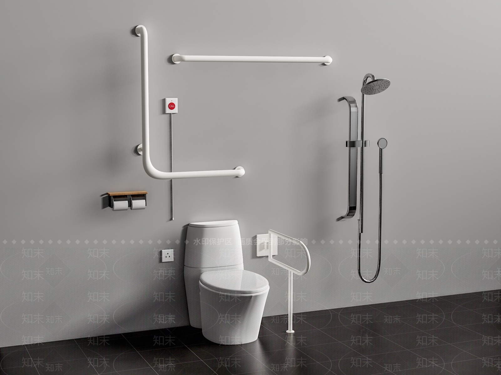 现代无障碍马桶SU模型下载【ID:1207147307】