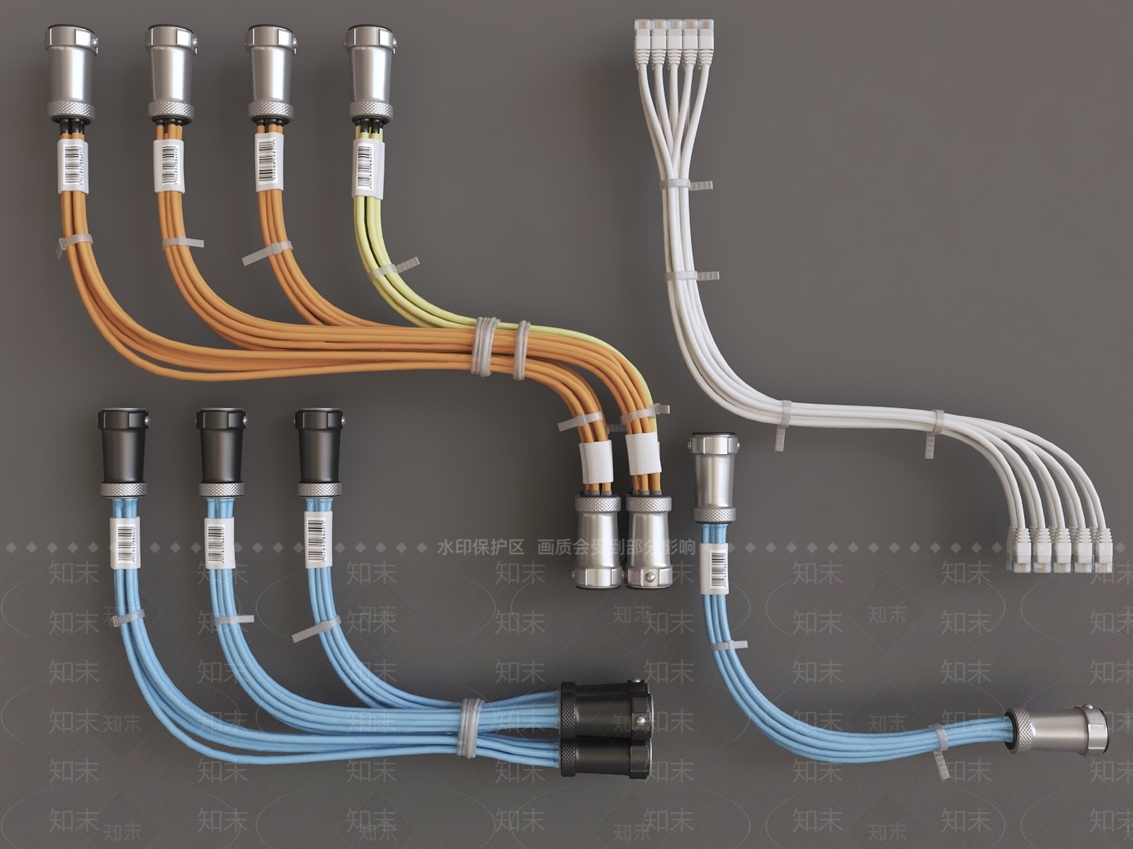 数据线网线插头3D模型下载【ID:1207161433】