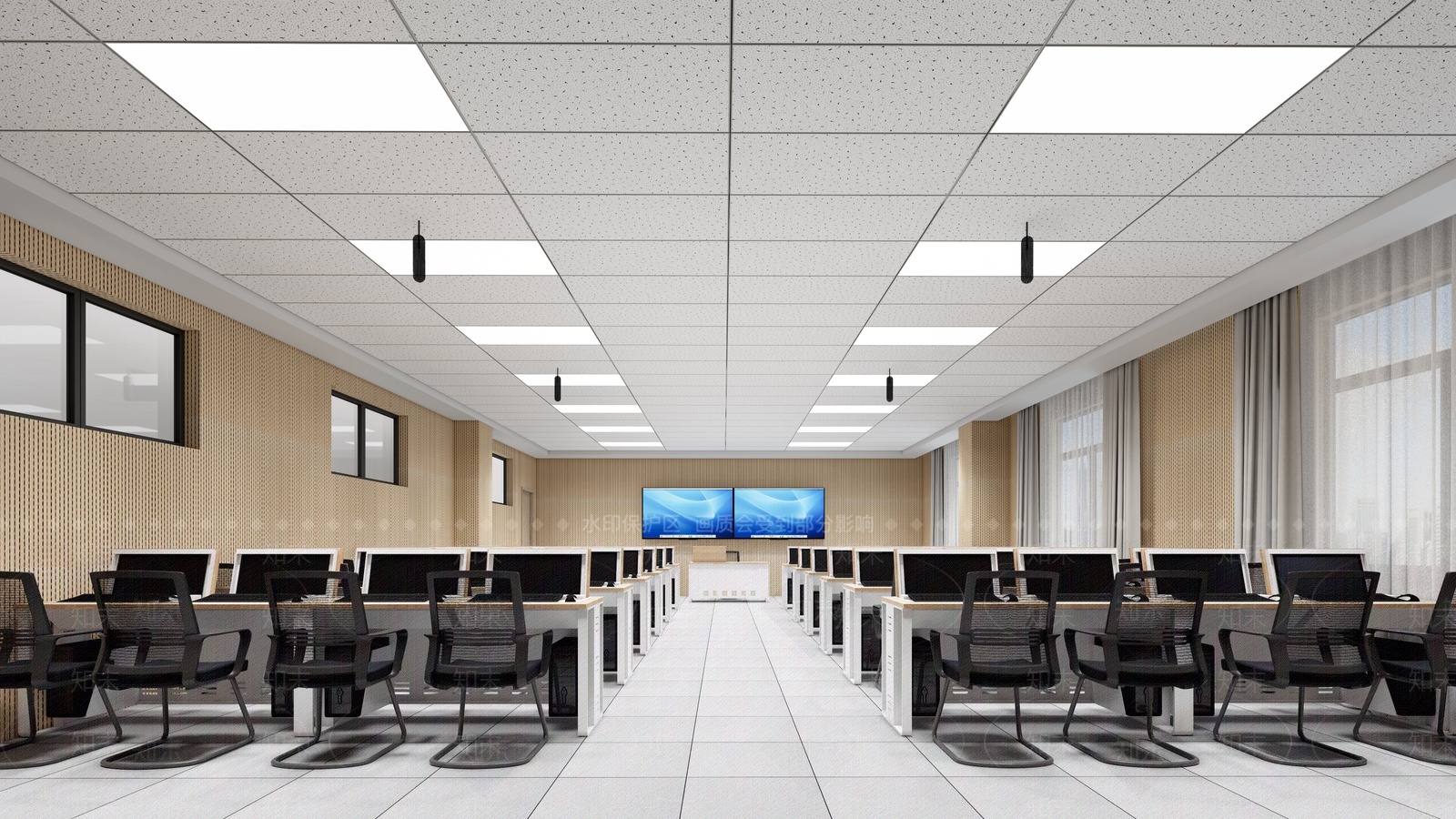 现代多媒体教室SU模型下载【ID:1207187021】