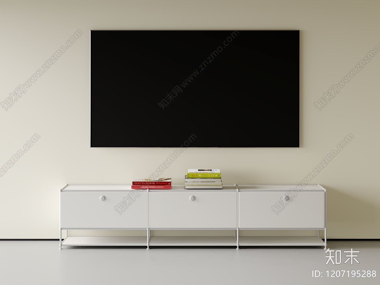 现代电视柜3D模型下载【ID:1207195288】
