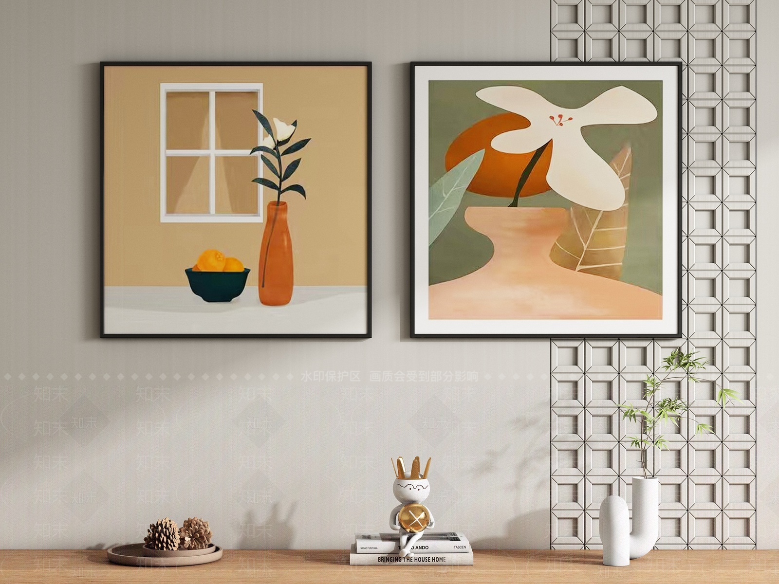 现代装饰画挂画3D模型下载【ID:1207271120】