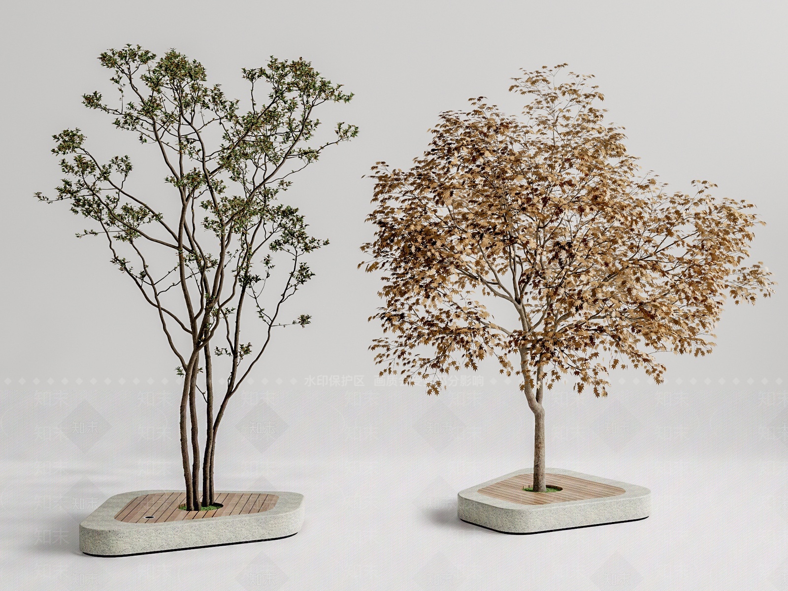 现代景观树SU模型下载【ID:1207276653】