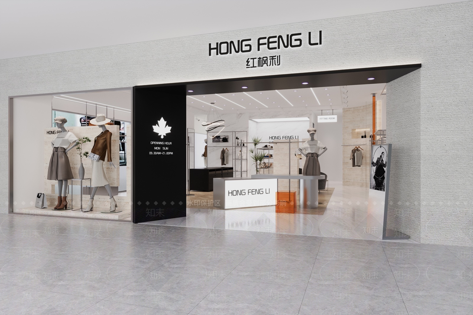 现代女装店3D模型下载【ID:1207325675】