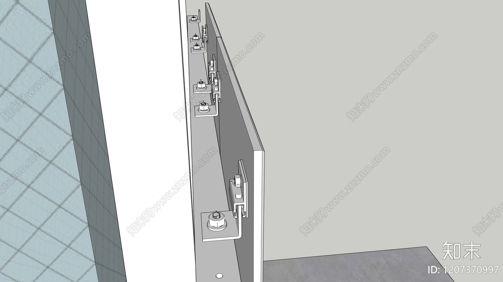 现代工业背景墙SU模型下载【ID:1207370997】