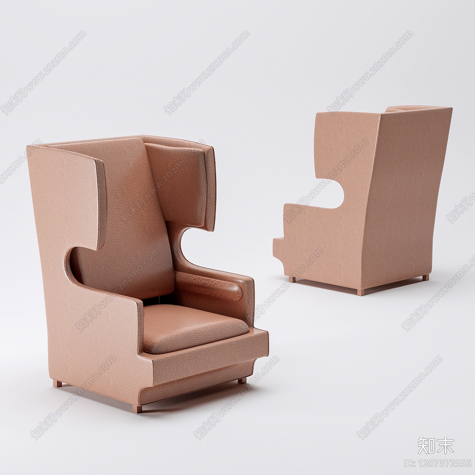 现代中古休闲椅3D模型下载【ID:1207372556】