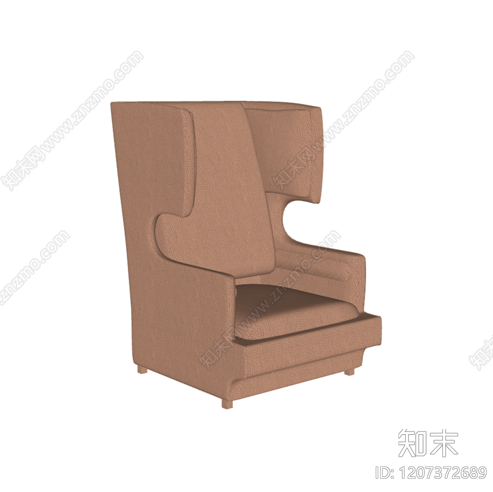 现代中古休闲椅SU模型下载【ID:1207372689】