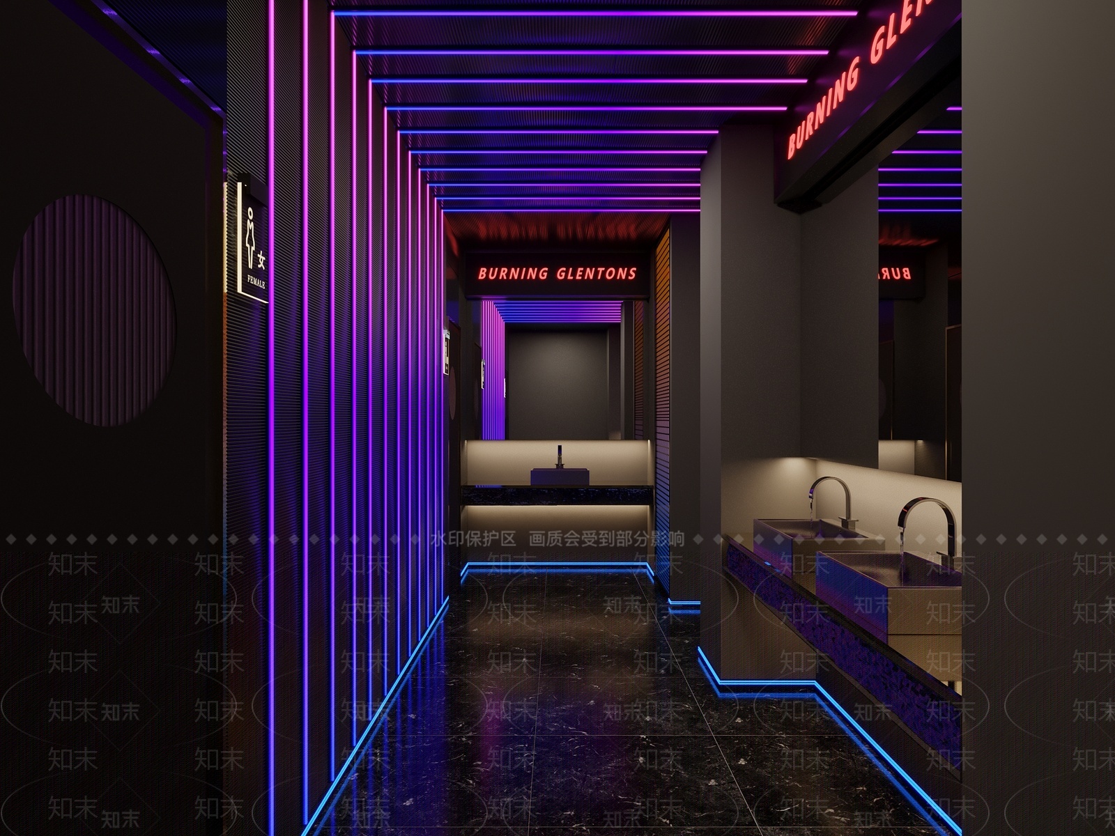 现代公共卫生间3D模型下载【ID:1207378488】