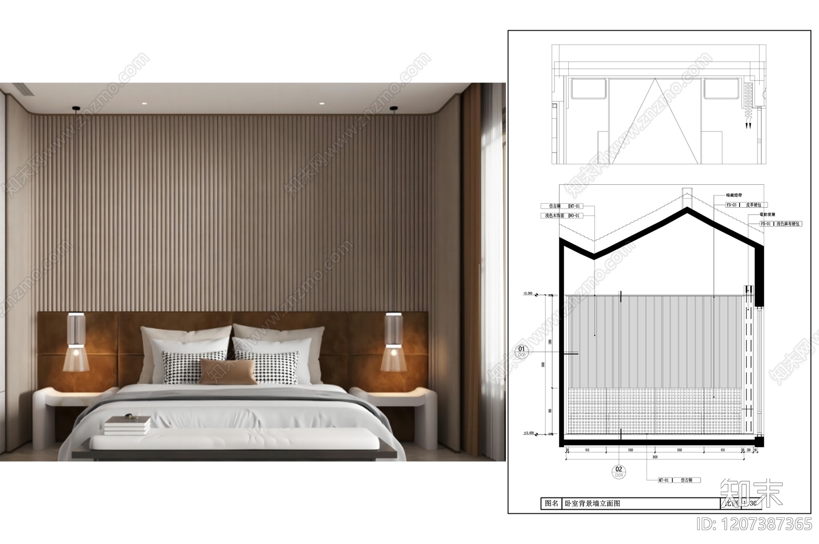 背景墙节点施工图下载【ID:1207387365】
