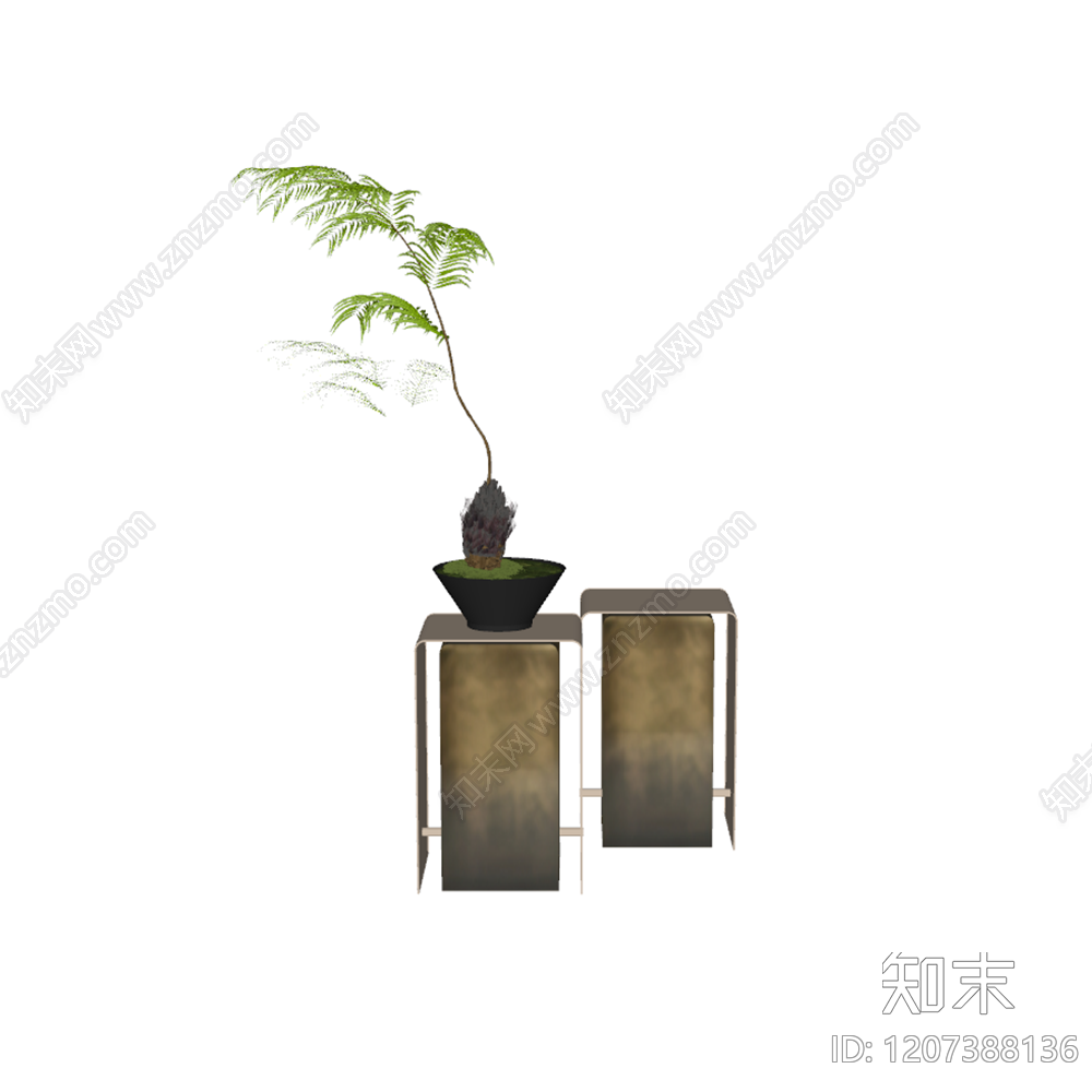 现代新中式边几SU模型下载【ID:1207388136】