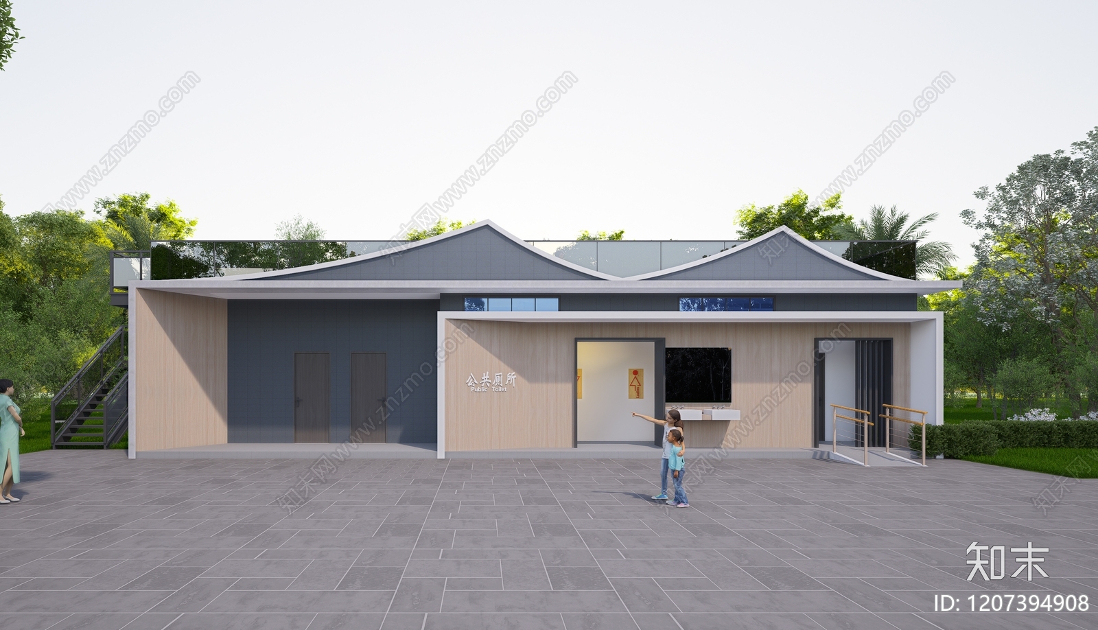 现代新中式其他公共建筑SU模型下载【ID:1207394908】