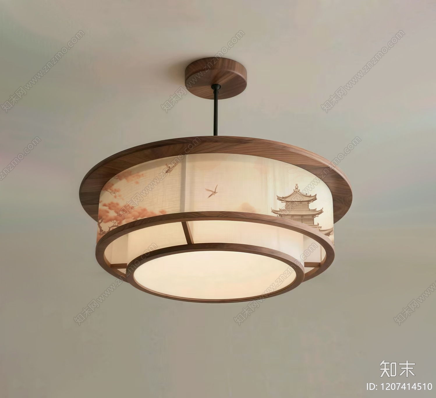 新中式中式吊灯SU模型下载【ID:1207414510】