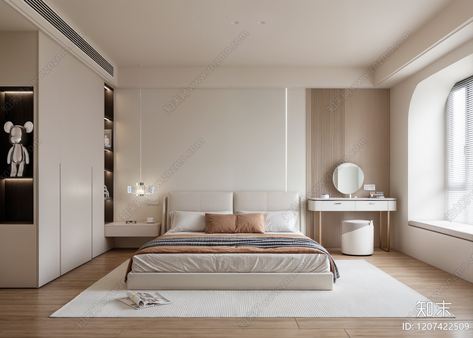 白色梳妆台梳妆台3D模型下载【ID:1227242314】