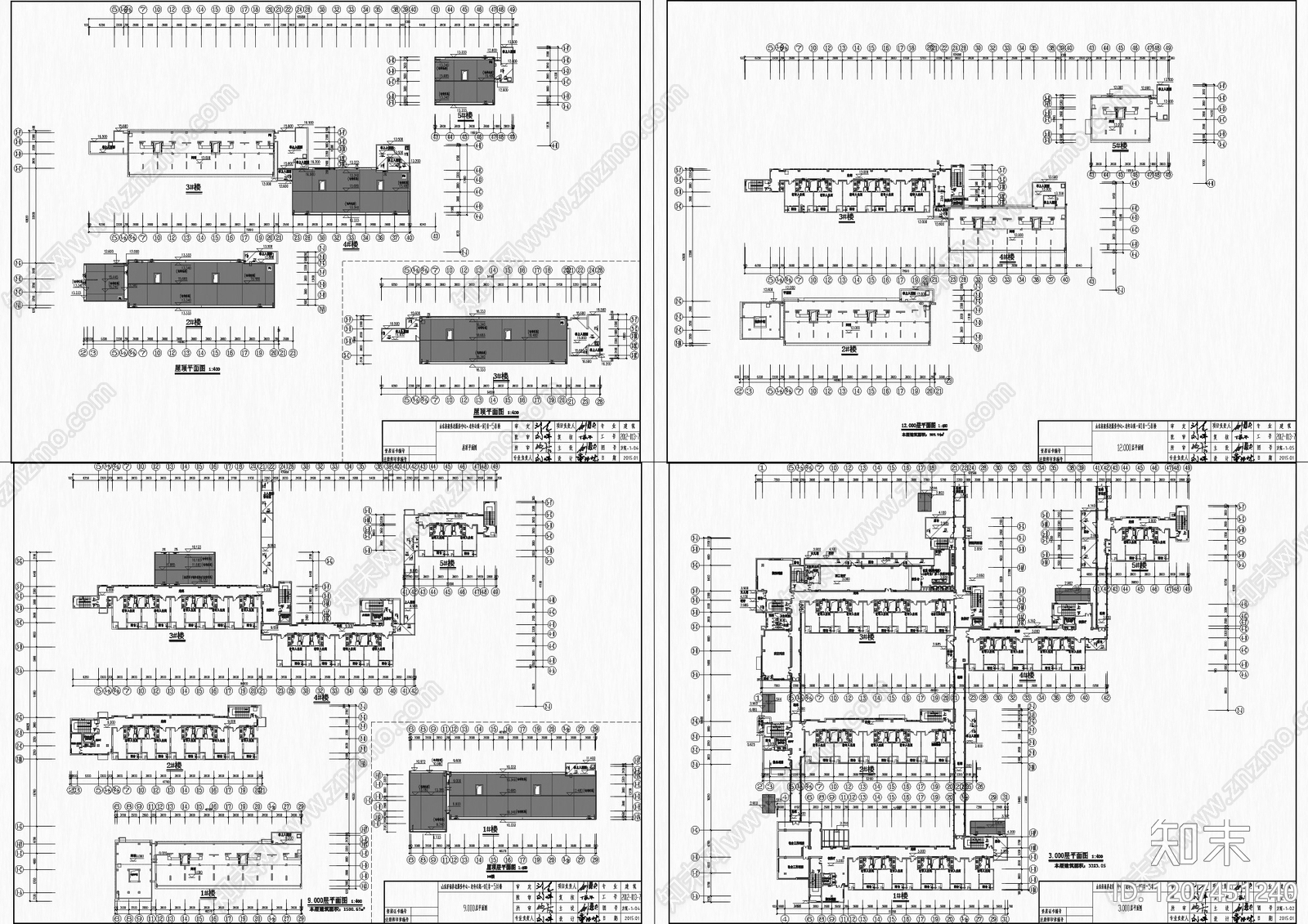 现代养老院cad施工图下载【ID:1207451240】