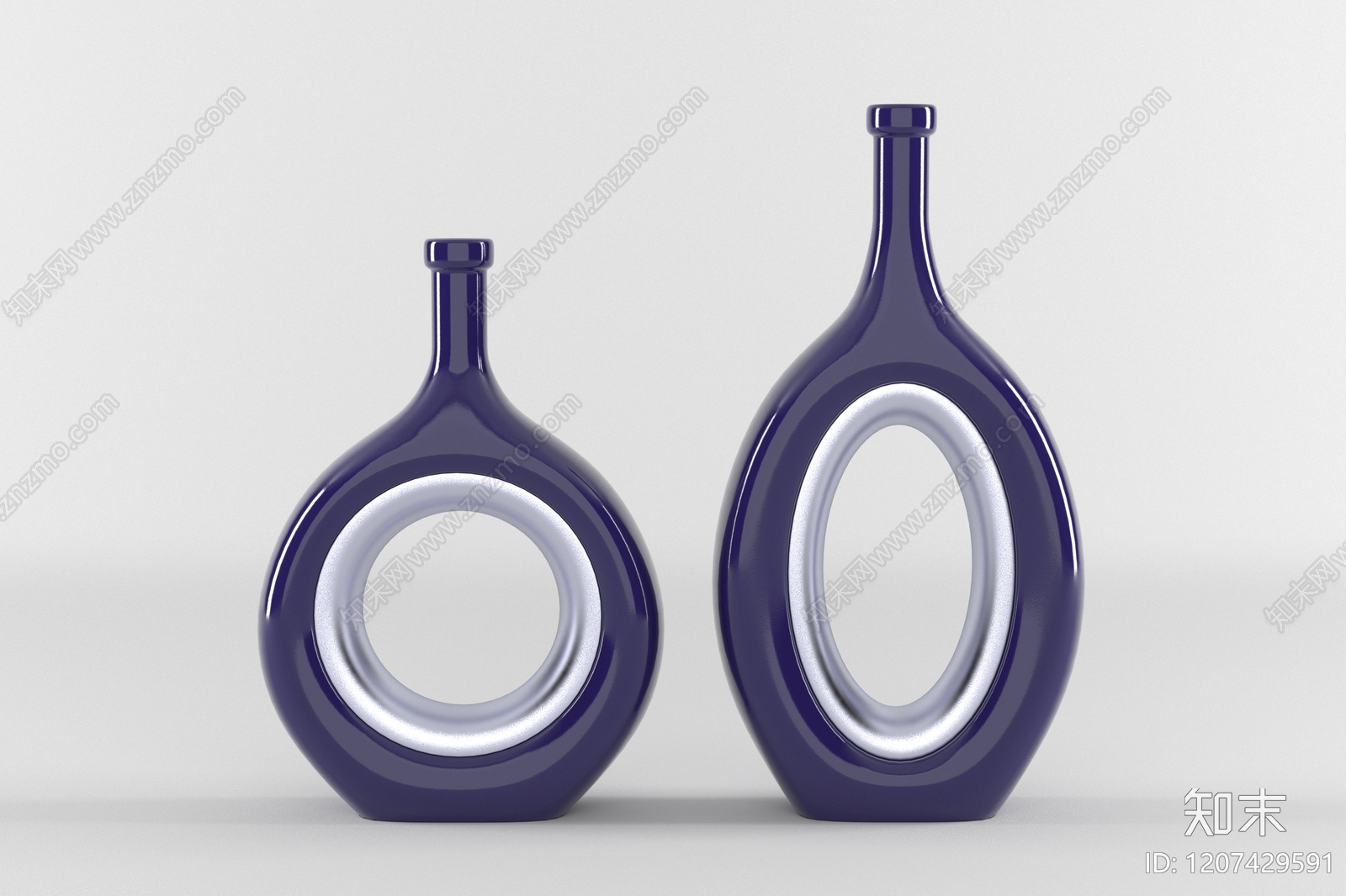 现代摆件组合3D模型下载【ID:1207429591】
