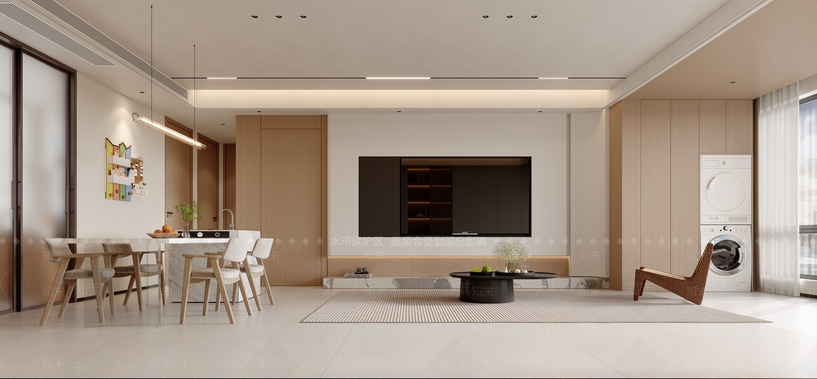 现代客餐厅3D模型下载【ID:1221824910】