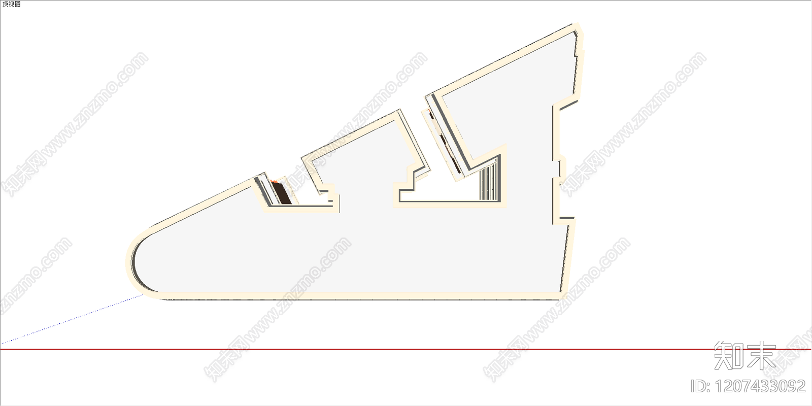 法式现代风格建筑SU模型下载【ID:1207433092】