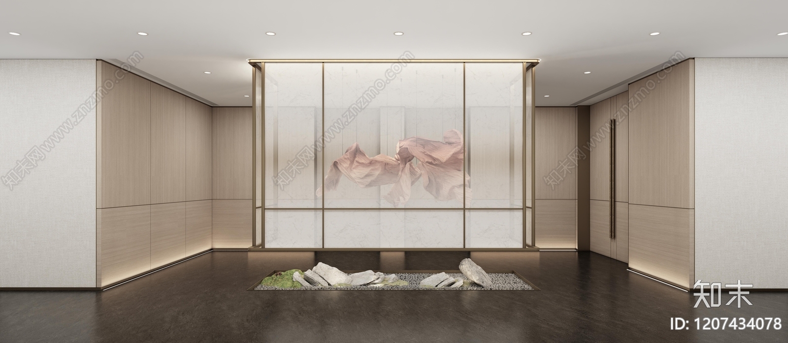 新中式酒店走廊SU模型下载【ID:1207434078】