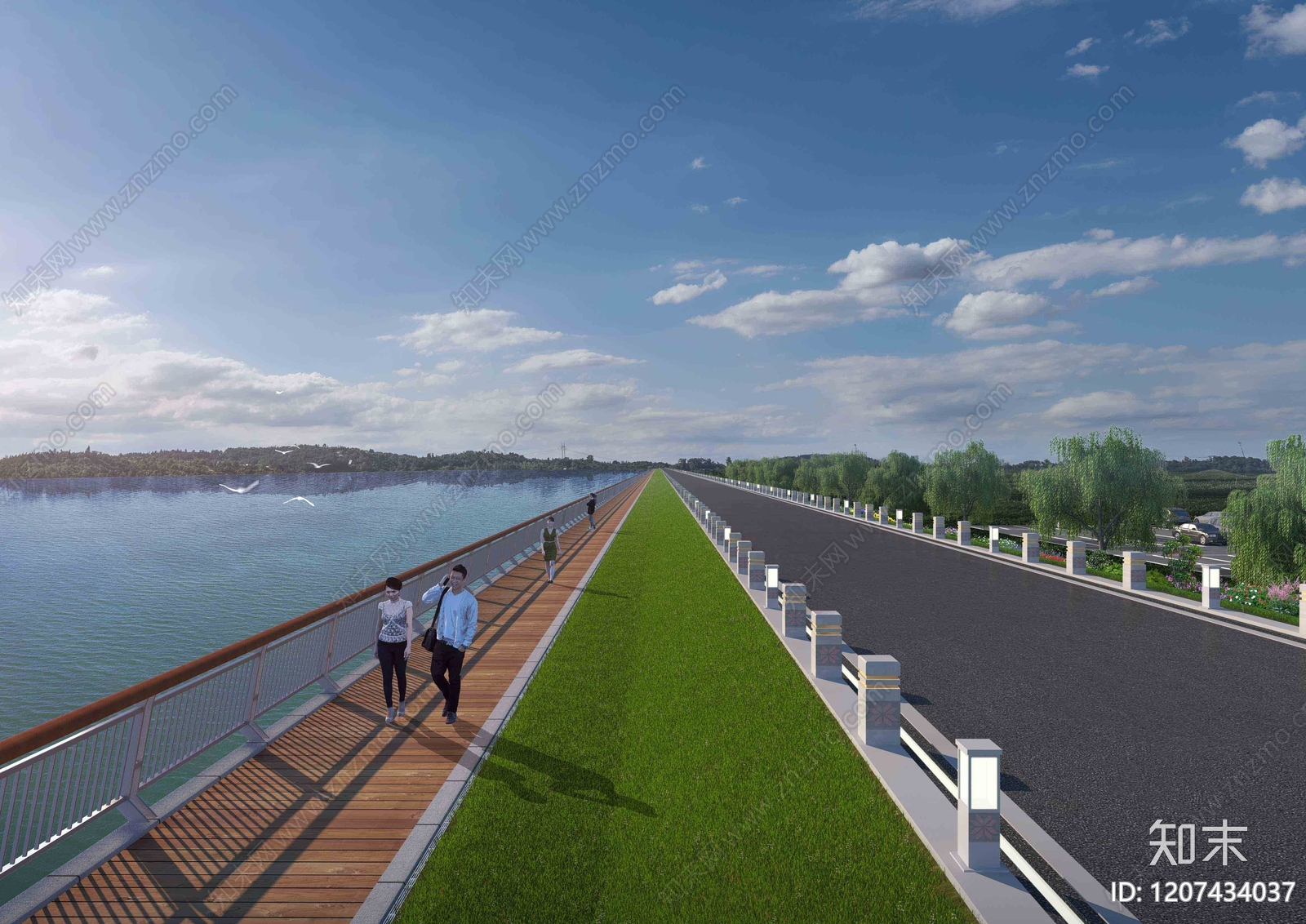 现代其他围挡围栏3D模型下载【ID:1207434037】