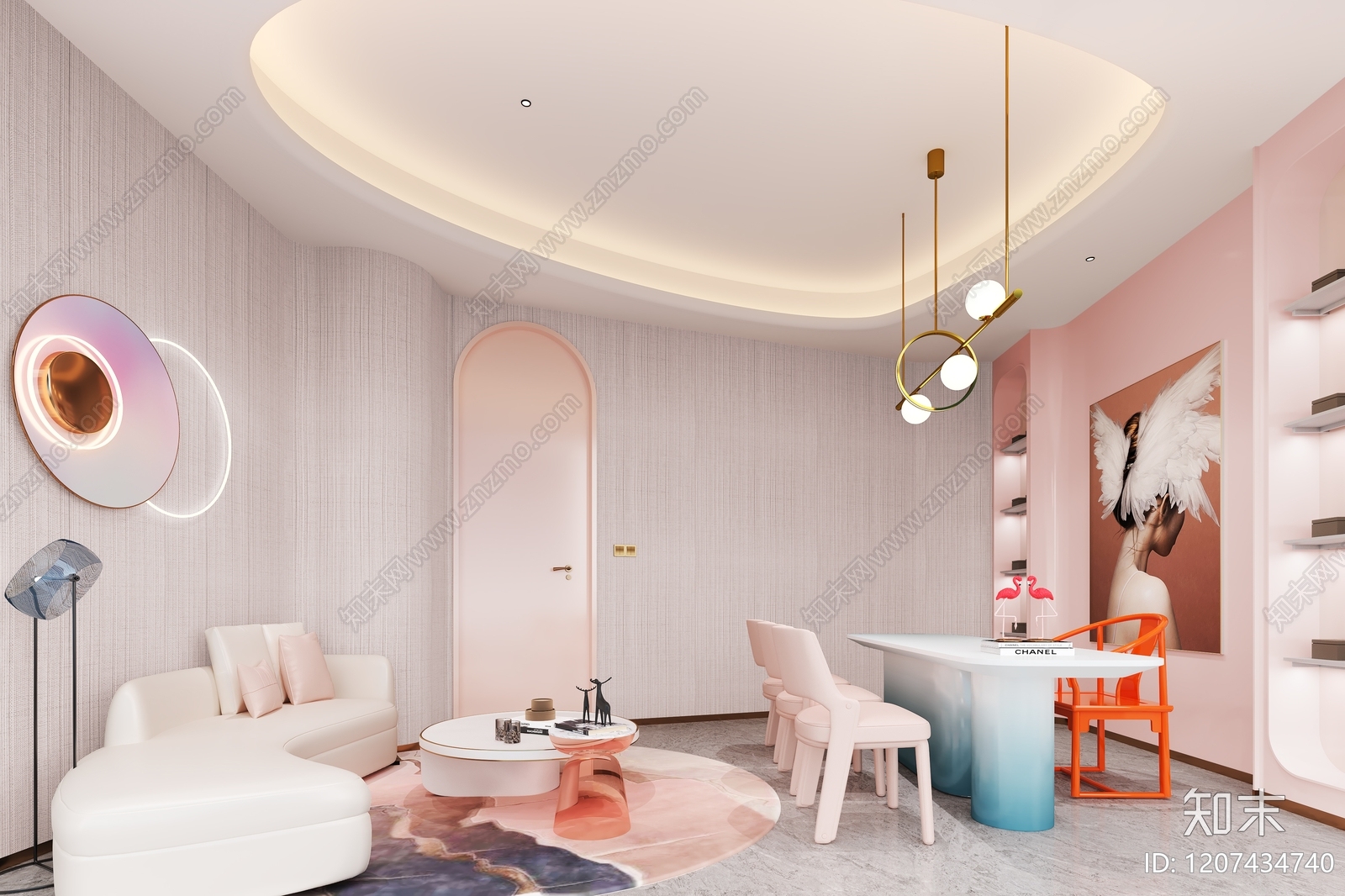 现代美容院3D模型下载【ID:1207434740】