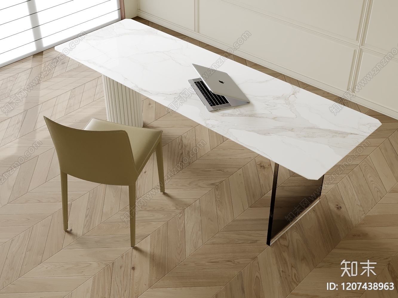 现代办公桌3D模型下载【ID:1207438963】