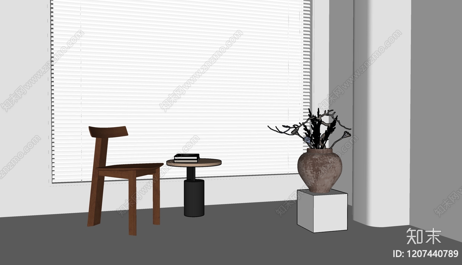 现代家居阳台SU模型下载【ID:1207440789】