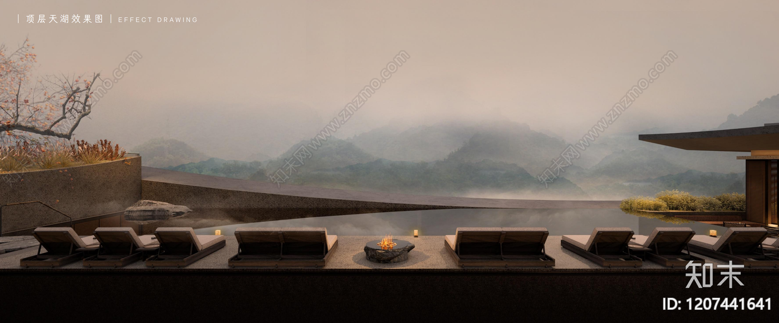 新中式禅意酒店民宿软装下载【ID:1207441641】