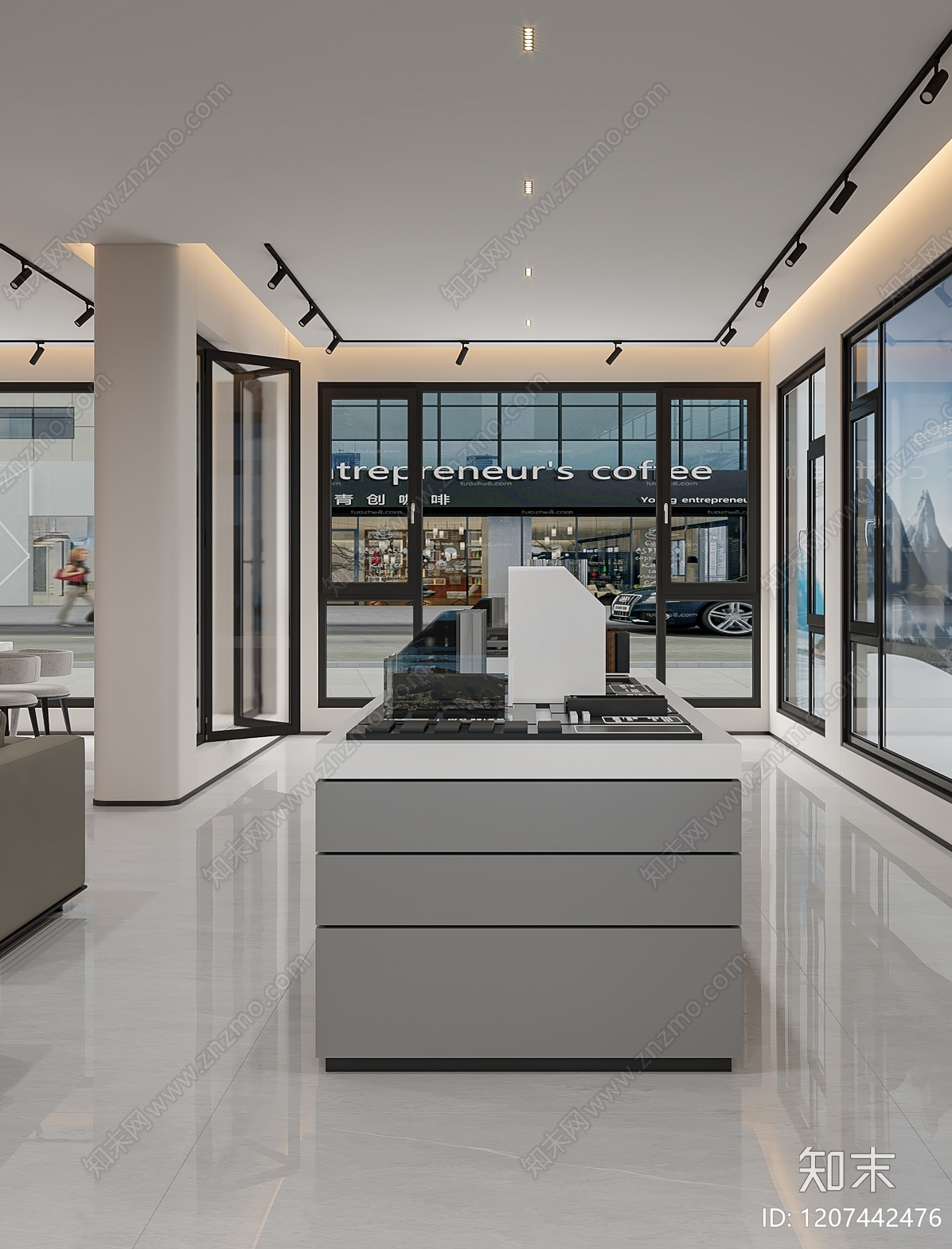 现代门窗展厅3D模型下载【ID:1207442476】