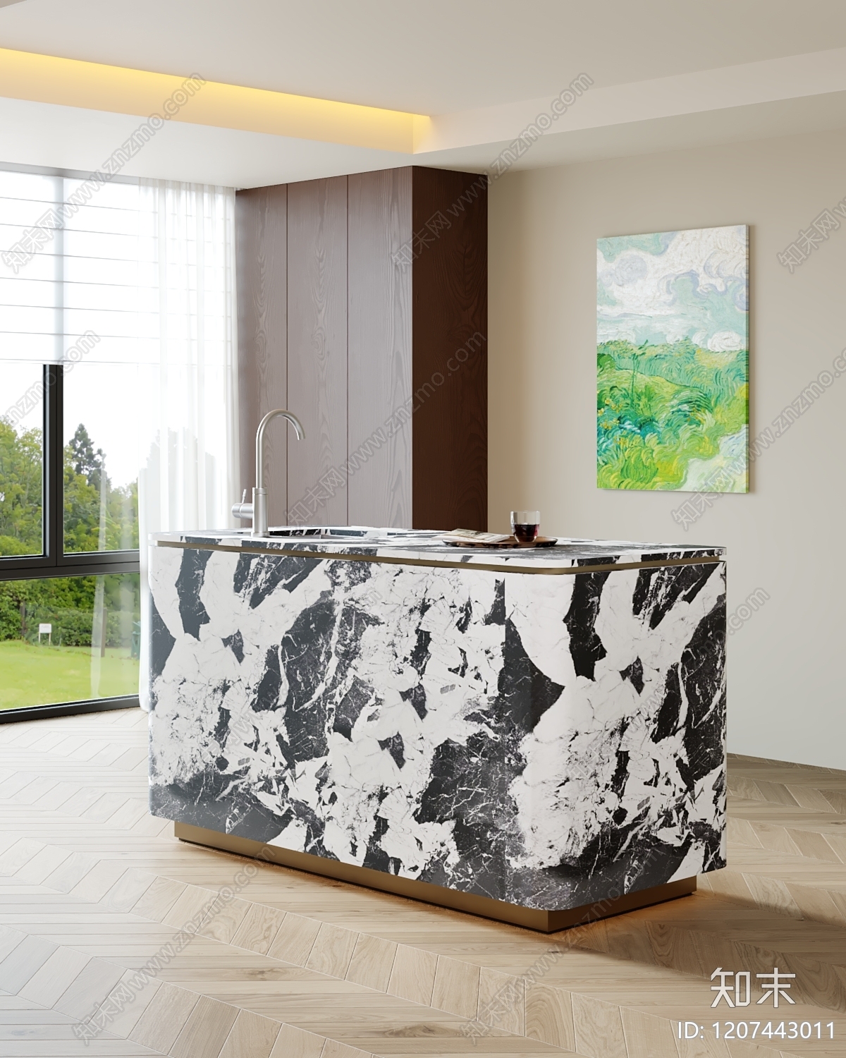 现代家居餐厅3D模型下载【ID:1207443011】