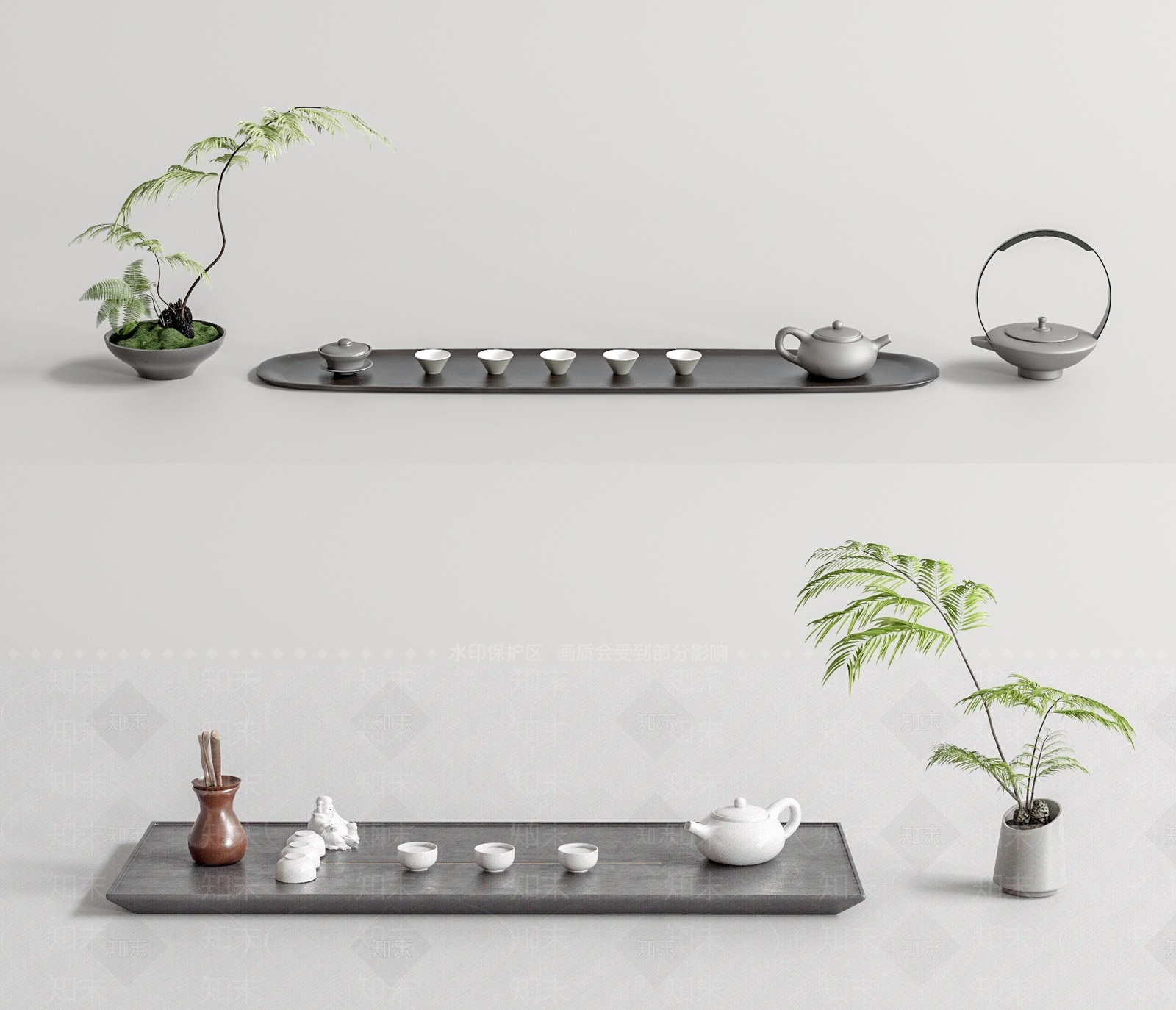 茶具SU模型下载【ID:1207443345】