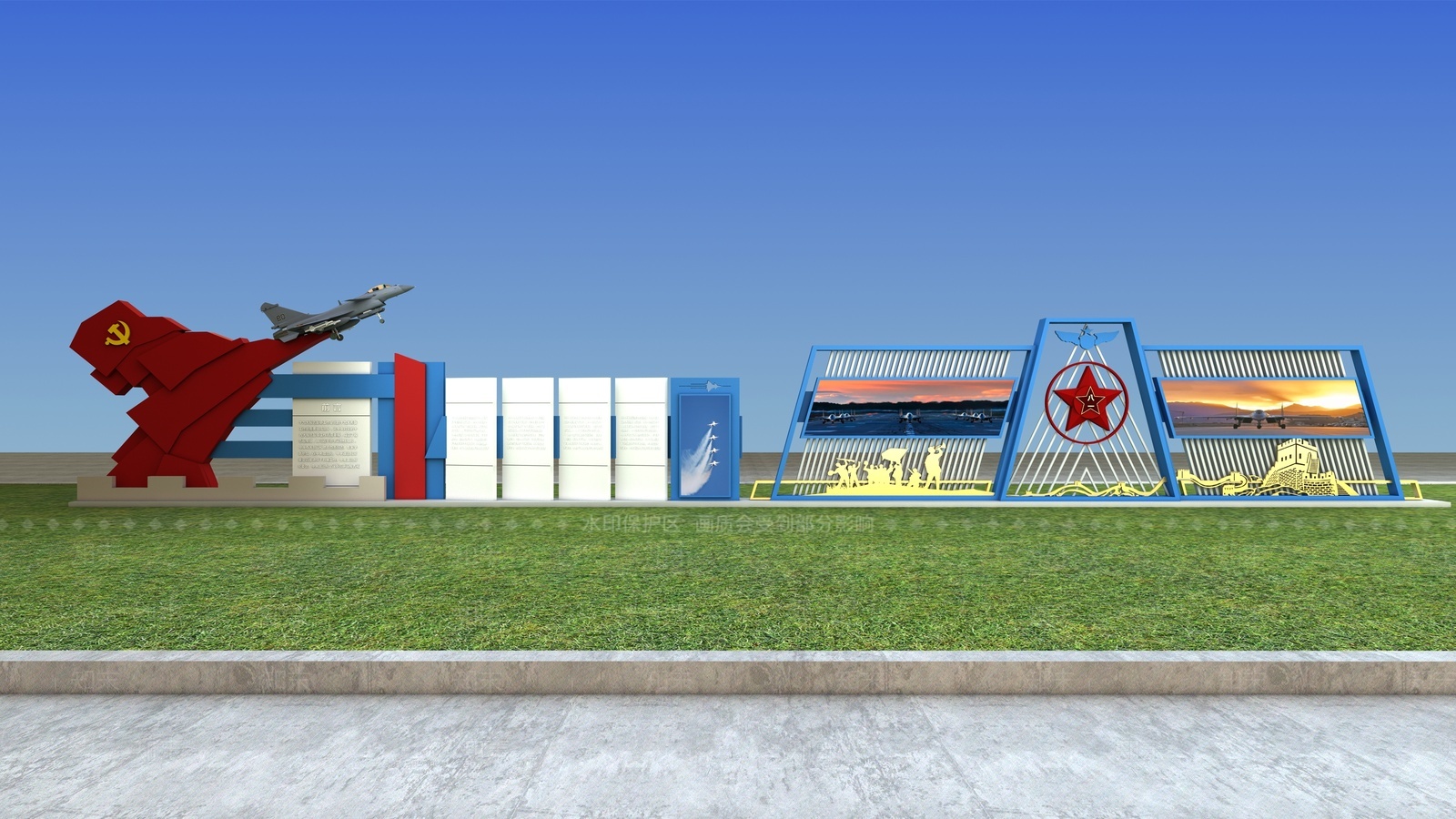 现代景观雕塑3D模型下载【ID:1207446402】