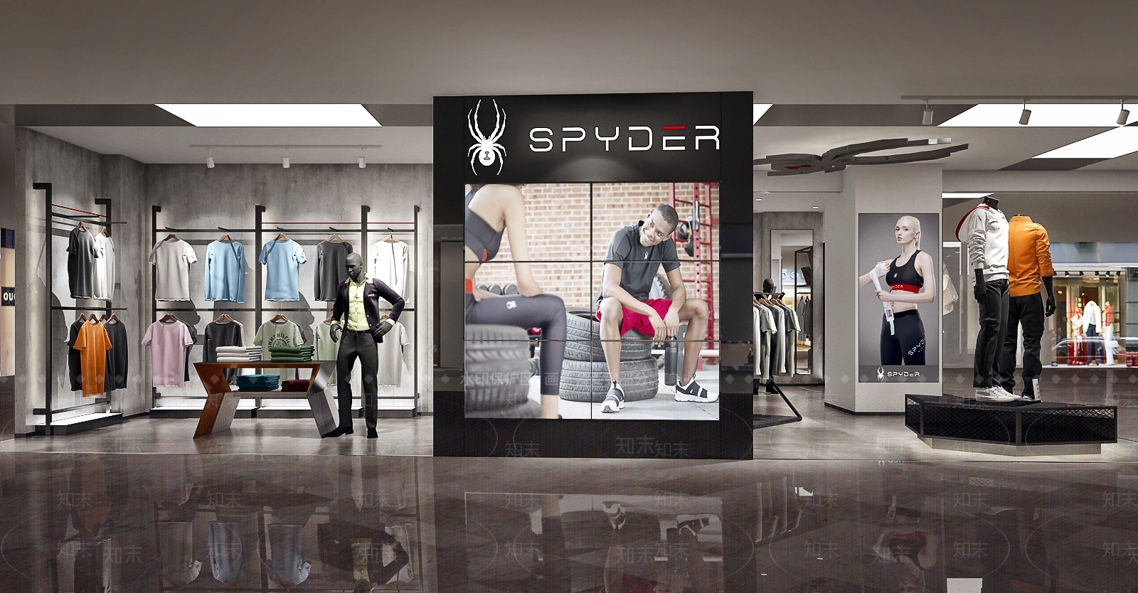 现代服装鞋店3D模型下载【ID:1207447130】