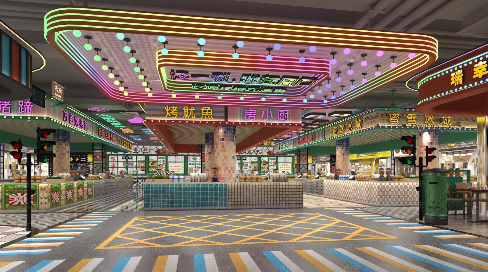 现代复古风快餐厅3D模型下载【ID:1207447244】