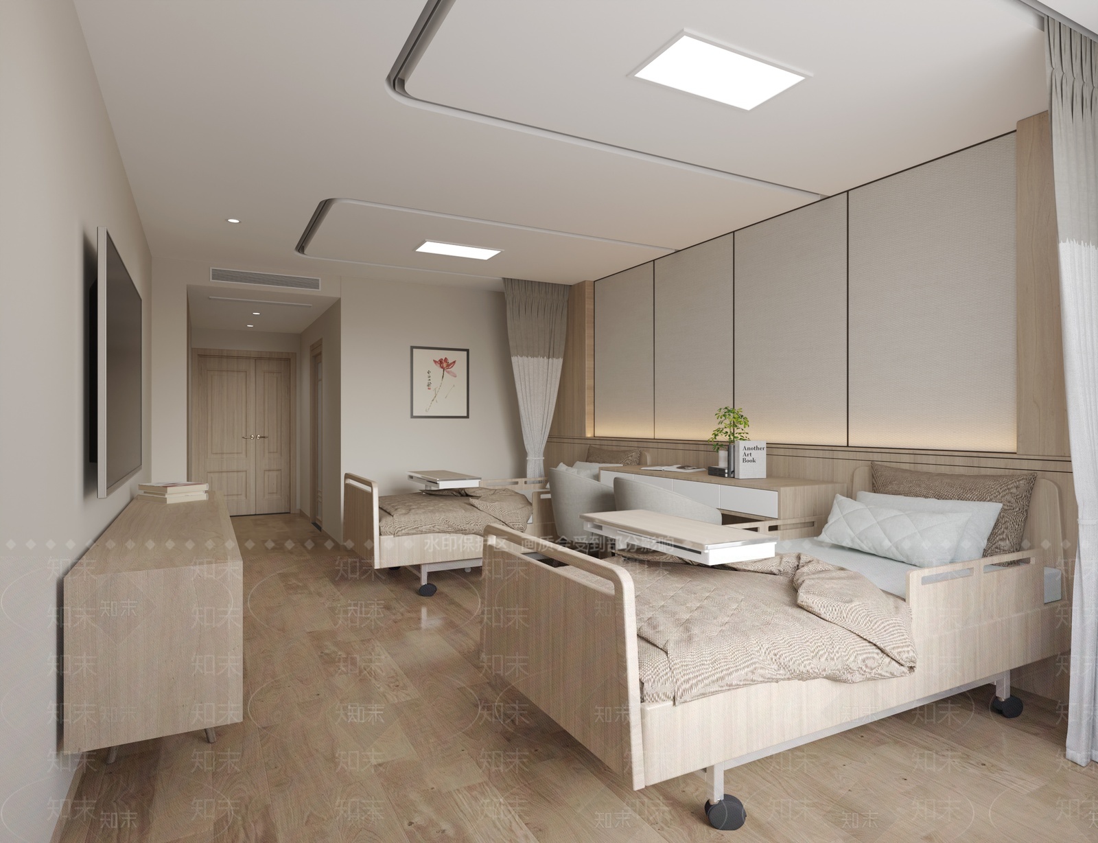 现代医院病房SU模型下载【ID:1207447224】