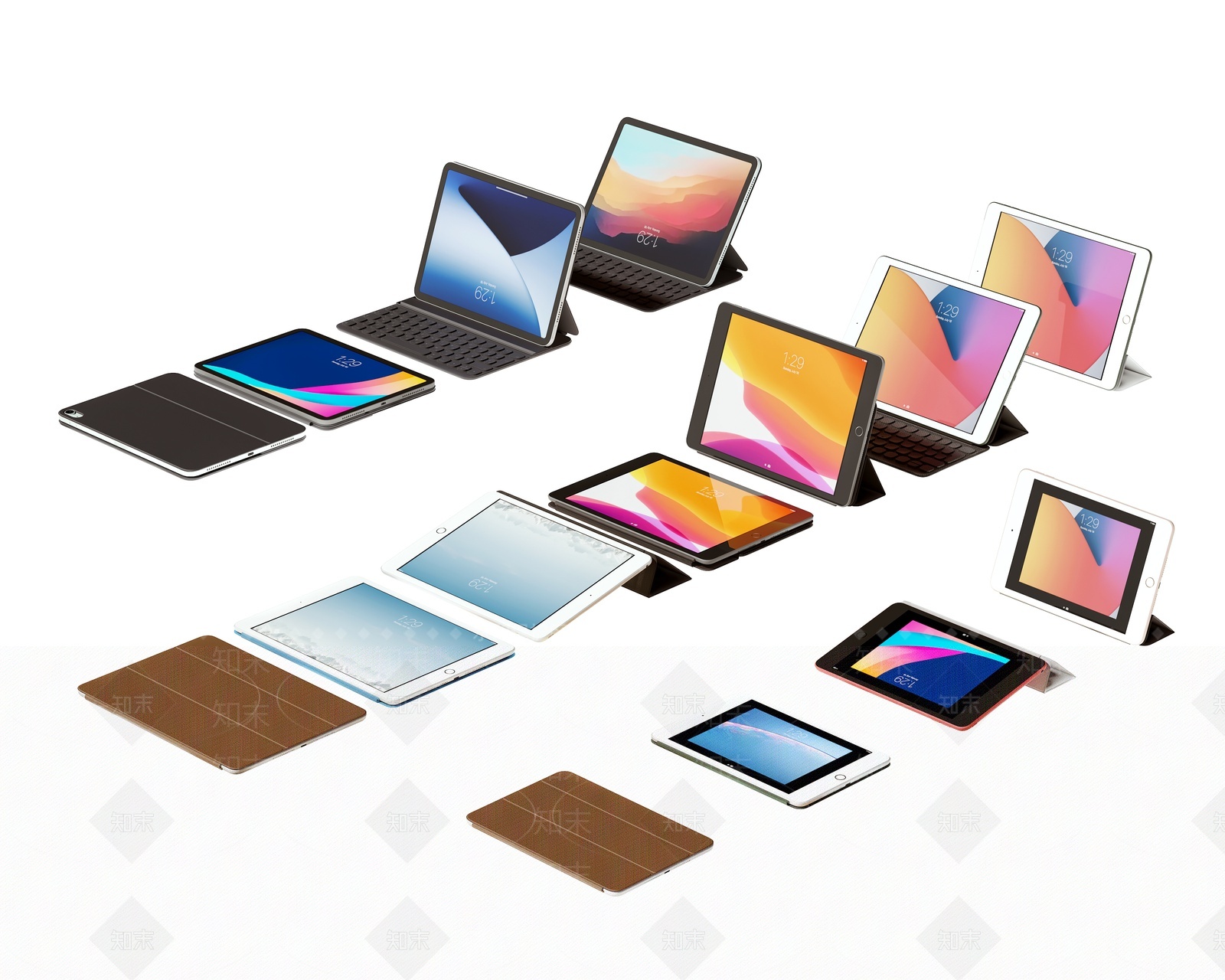 平板电脑3D模型下载【ID:1207447286】