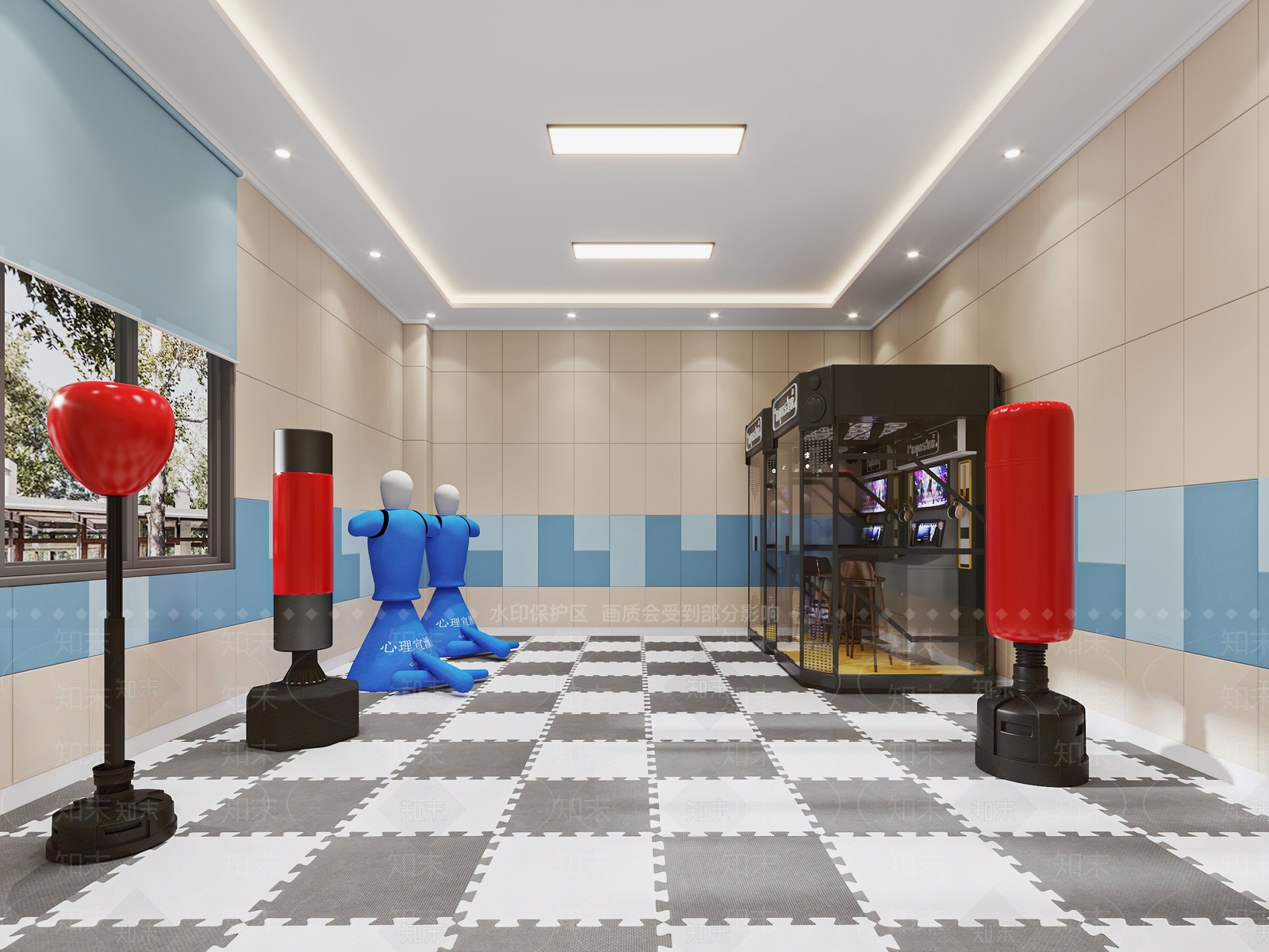 现代宣泄室3D模型下载【ID:1207447423】