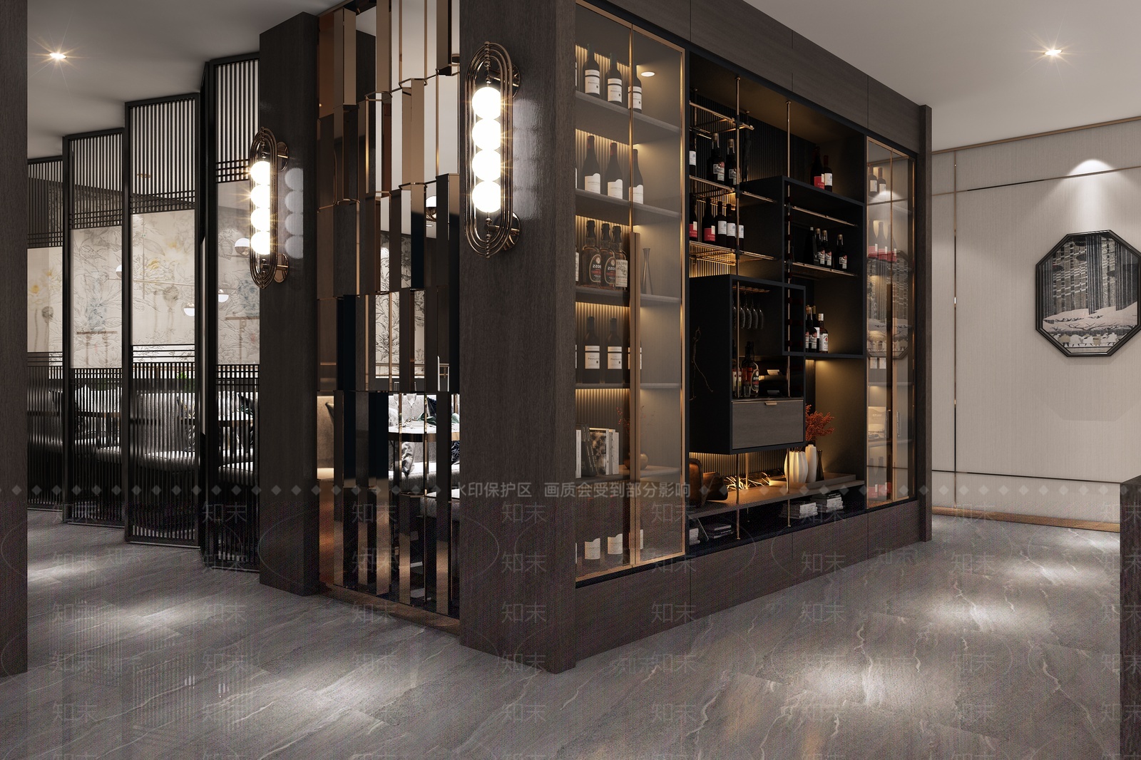 新中式餐厅3D模型下载【ID:1207447499】