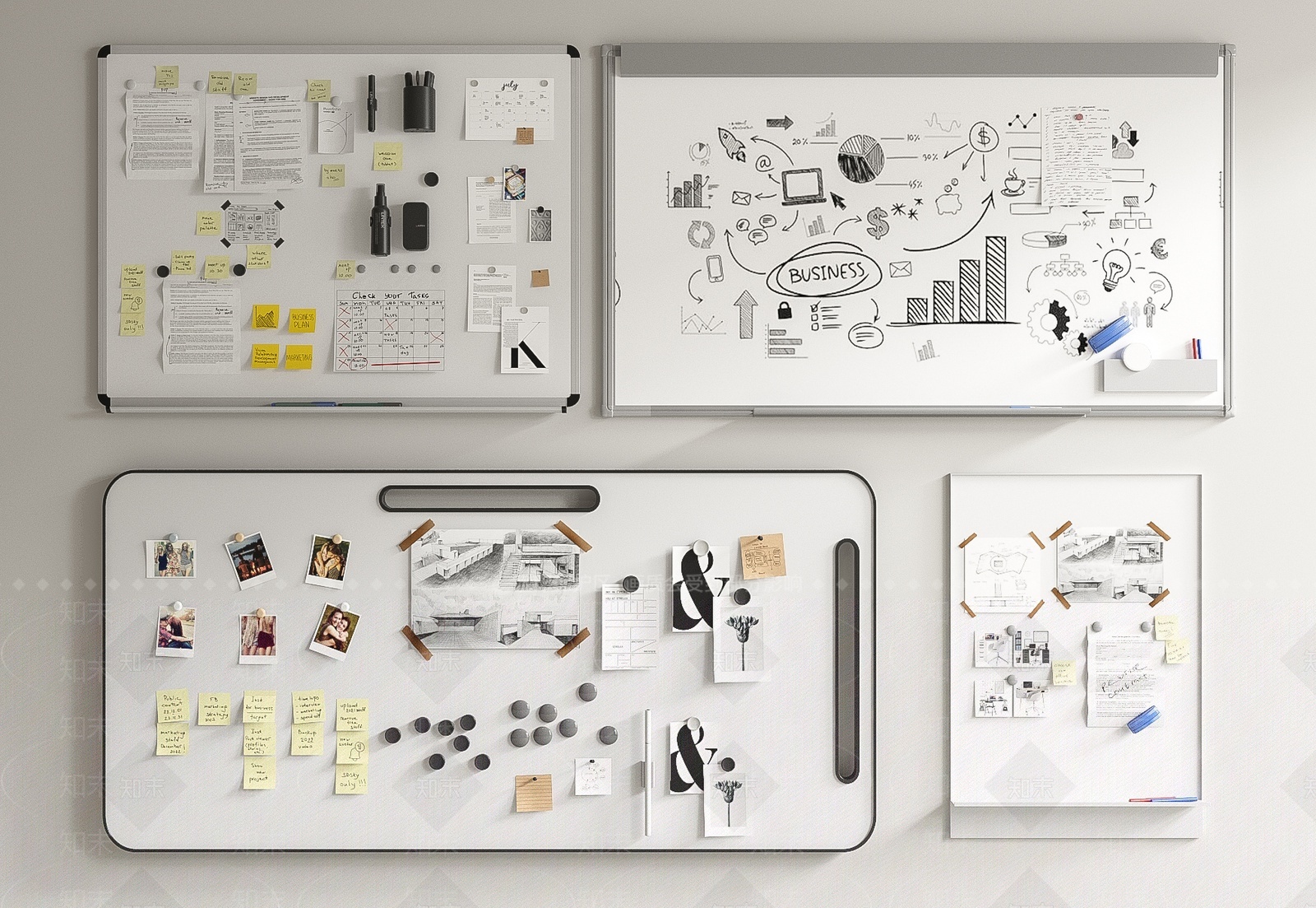 办公白板SU模型下载【ID:1207447963】