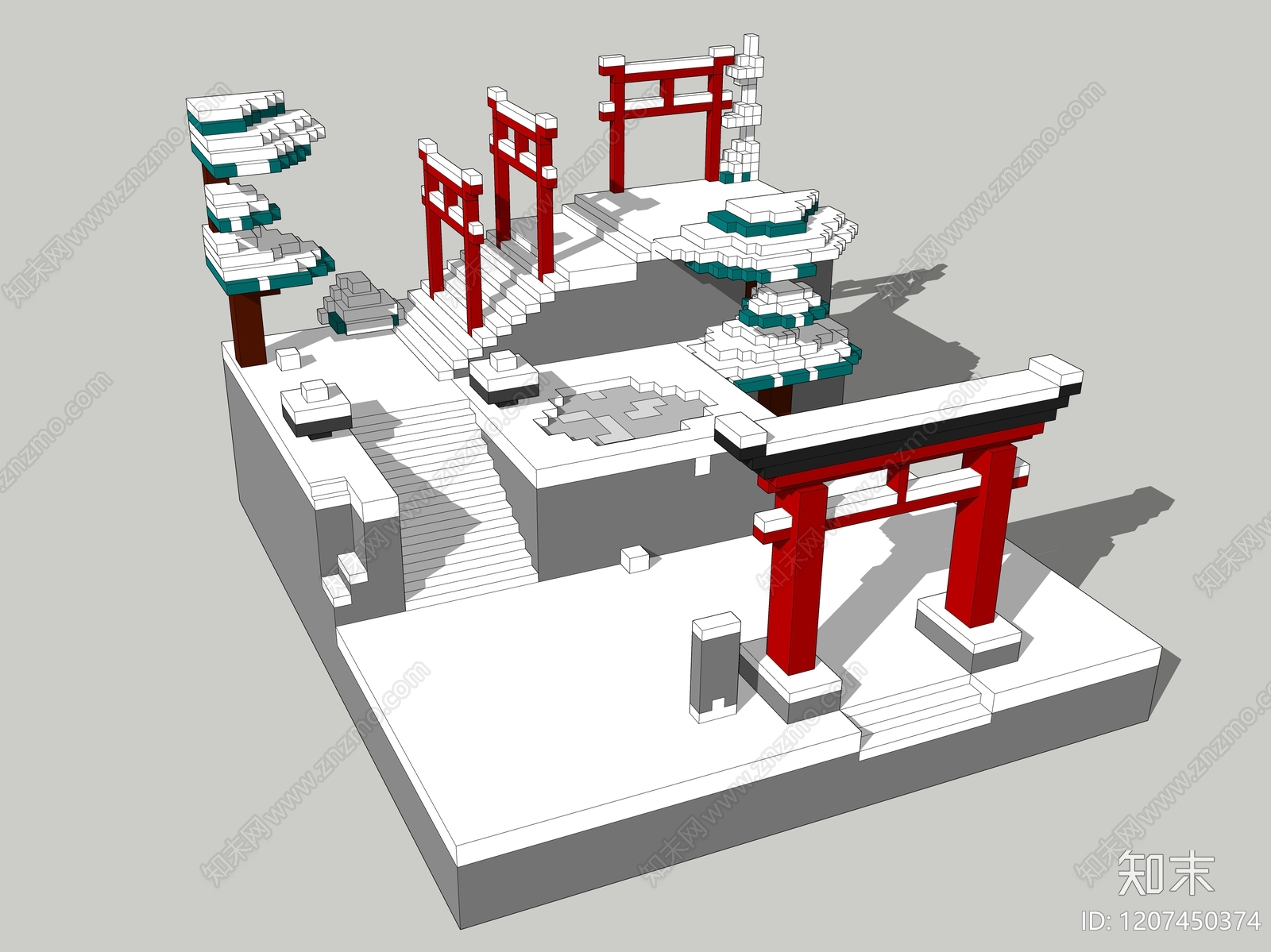现代微地形SU模型下载【ID:1207450374】