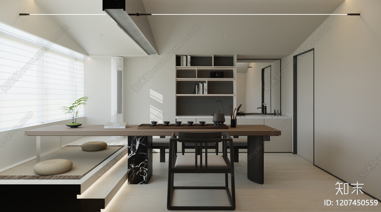 现代简约经理办公室3D模型下载【ID:1207450559】
