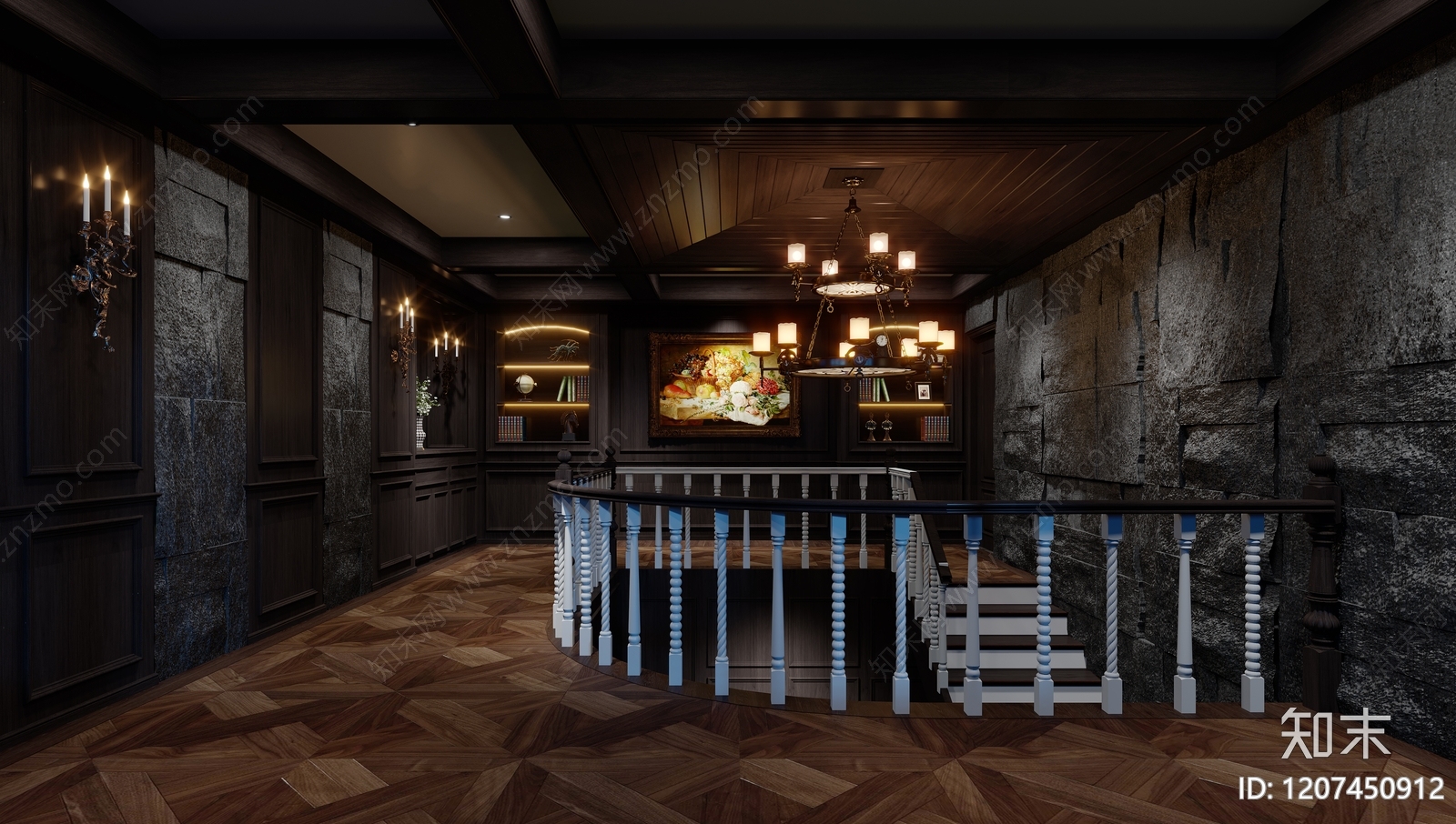 美式酒吧3D模型下载【ID:1207450912】