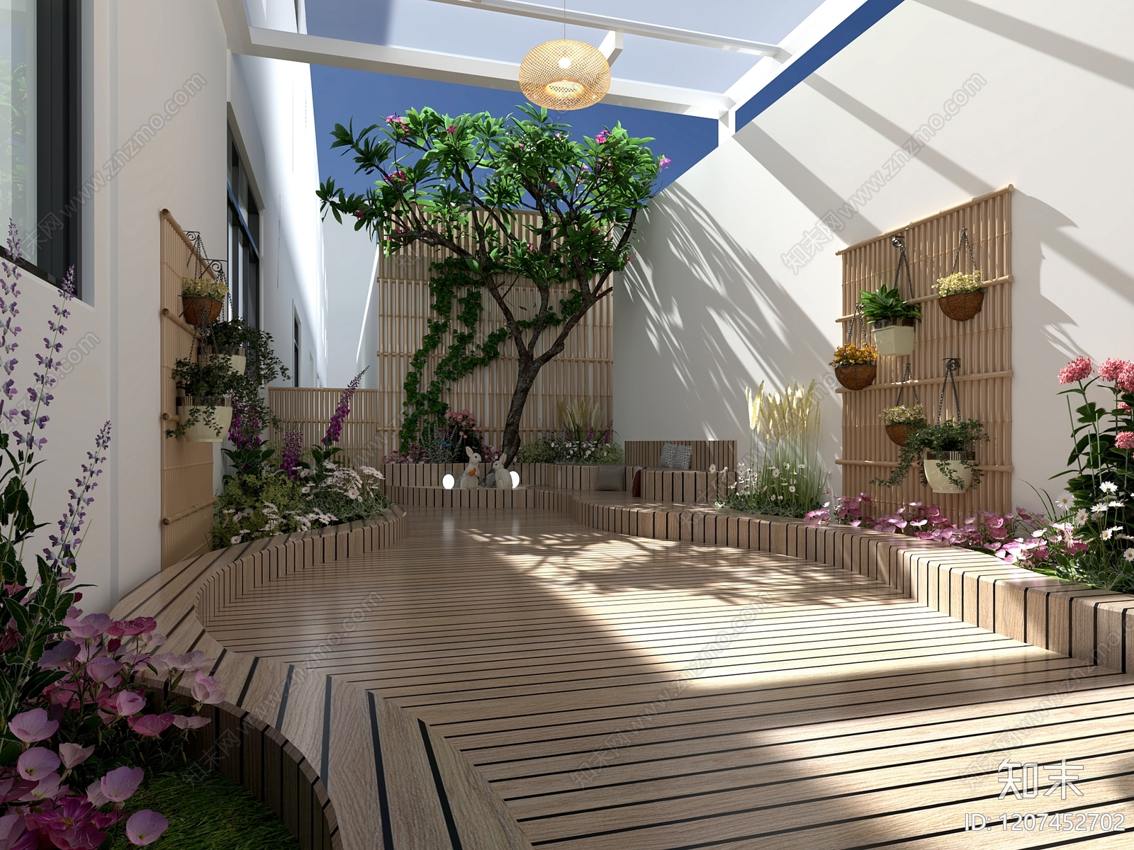 花草组合3D模型下载【ID:1207452702】