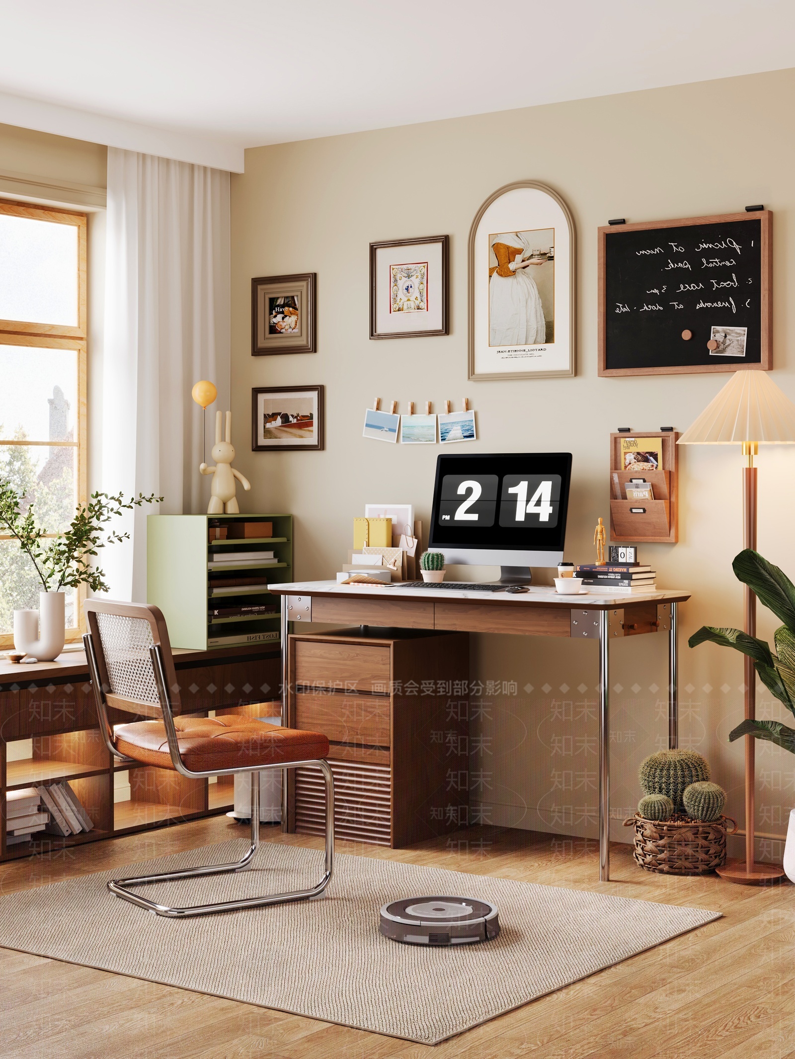 中古复古书房3D模型下载【ID:1207453269】